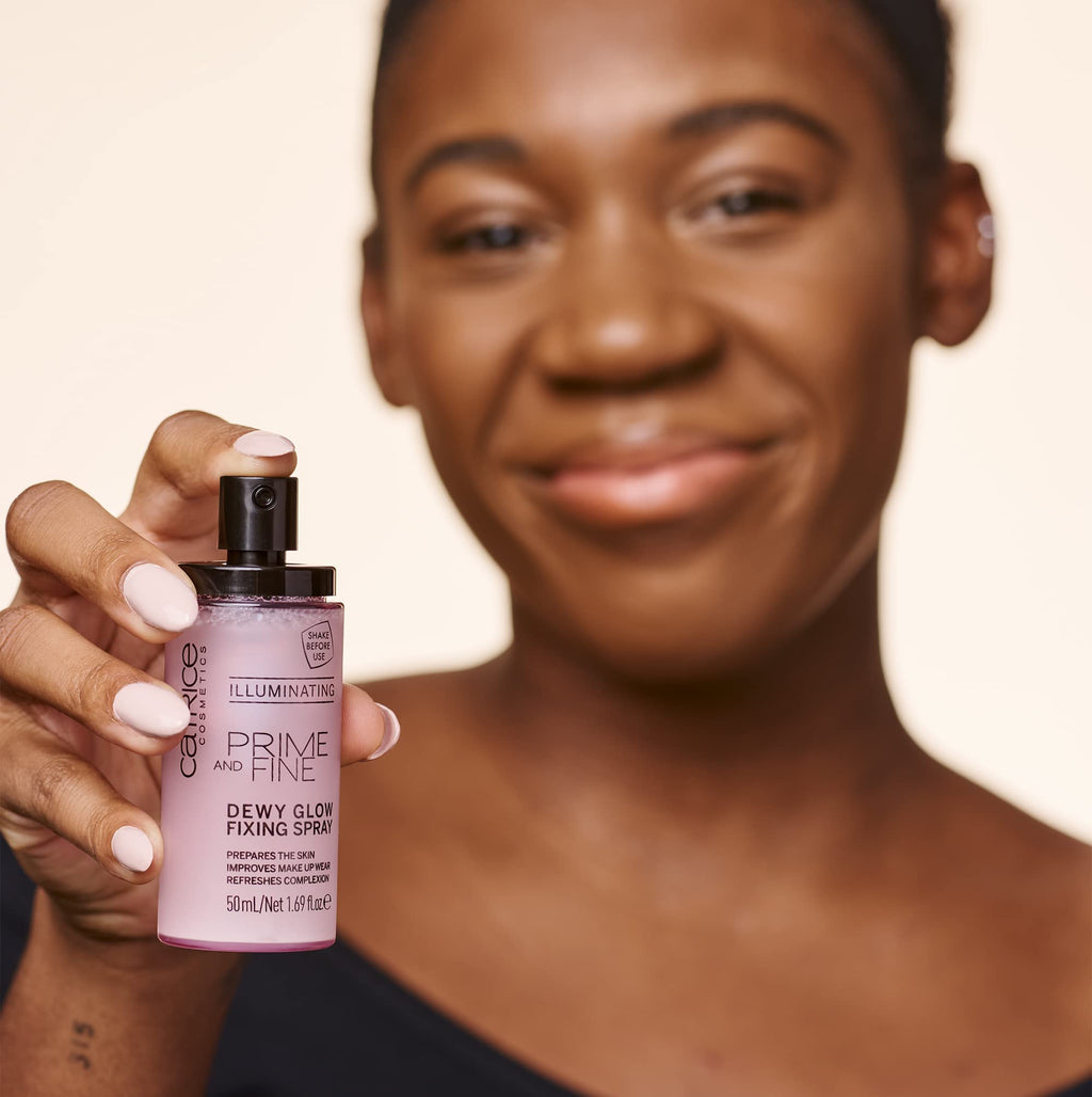 Catrice Prime & Fine Illuminating Dewy Glow Spray – 3-Pack, Transparent & Fast-Drying, Vegan & Cruelty-Free