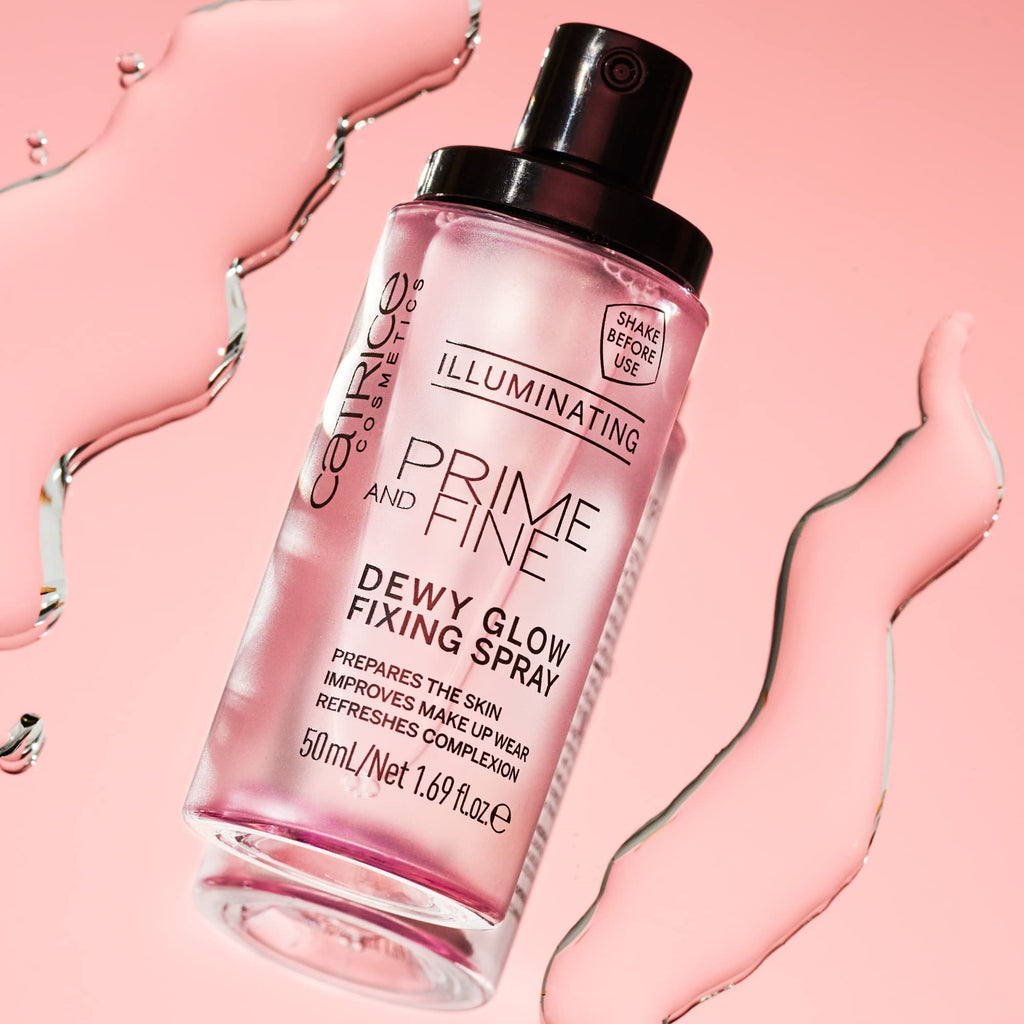 Catrice Prime & Fine Illuminating Dewy Glow Spray – 3-Pack, Transparent & Fast-Drying, Vegan & Cruelty-Free