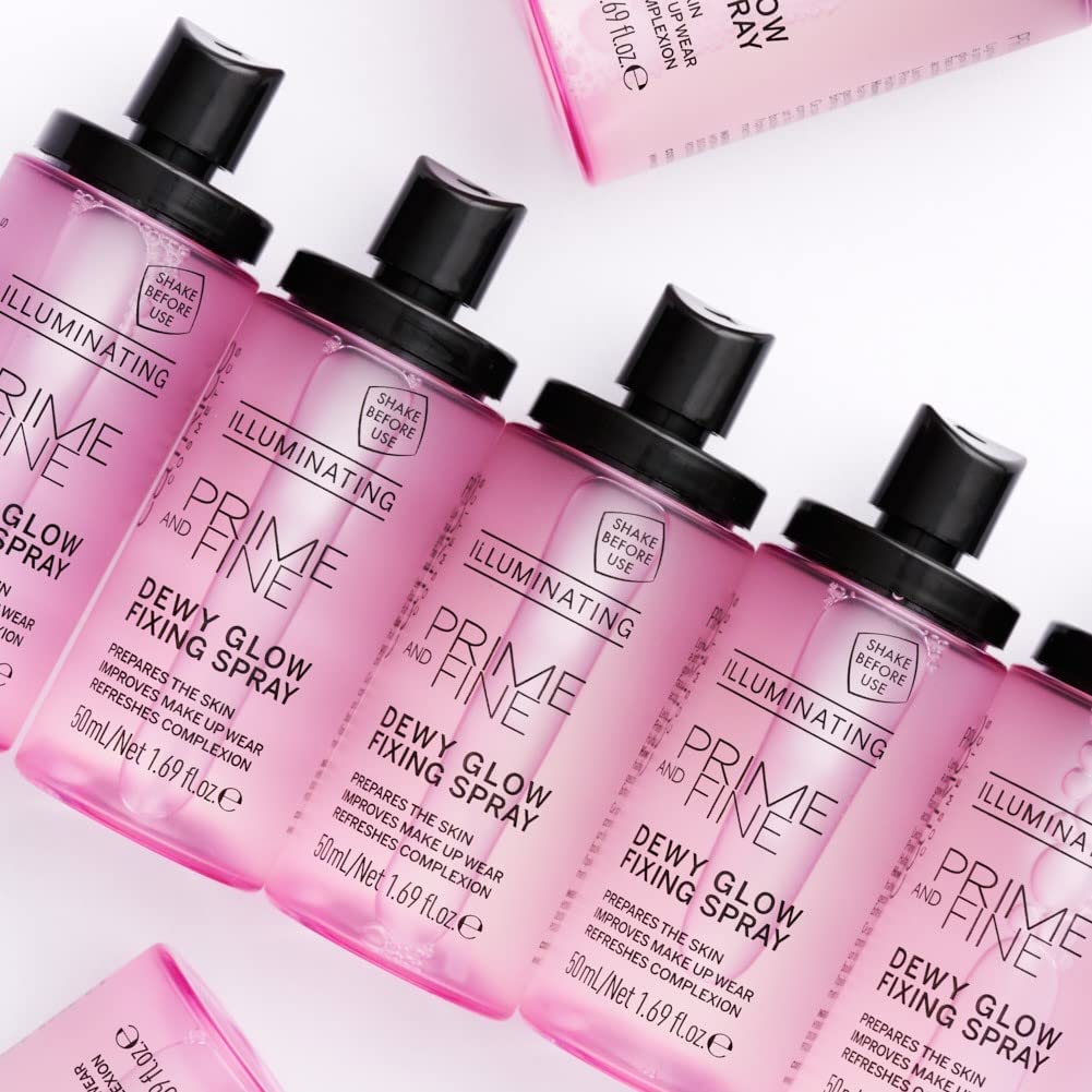 Catrice Prime & Fine Illuminating Dewy Glow Spray – 3-Pack, Transparent & Fast-Drying, Vegan & Cruelty-Free