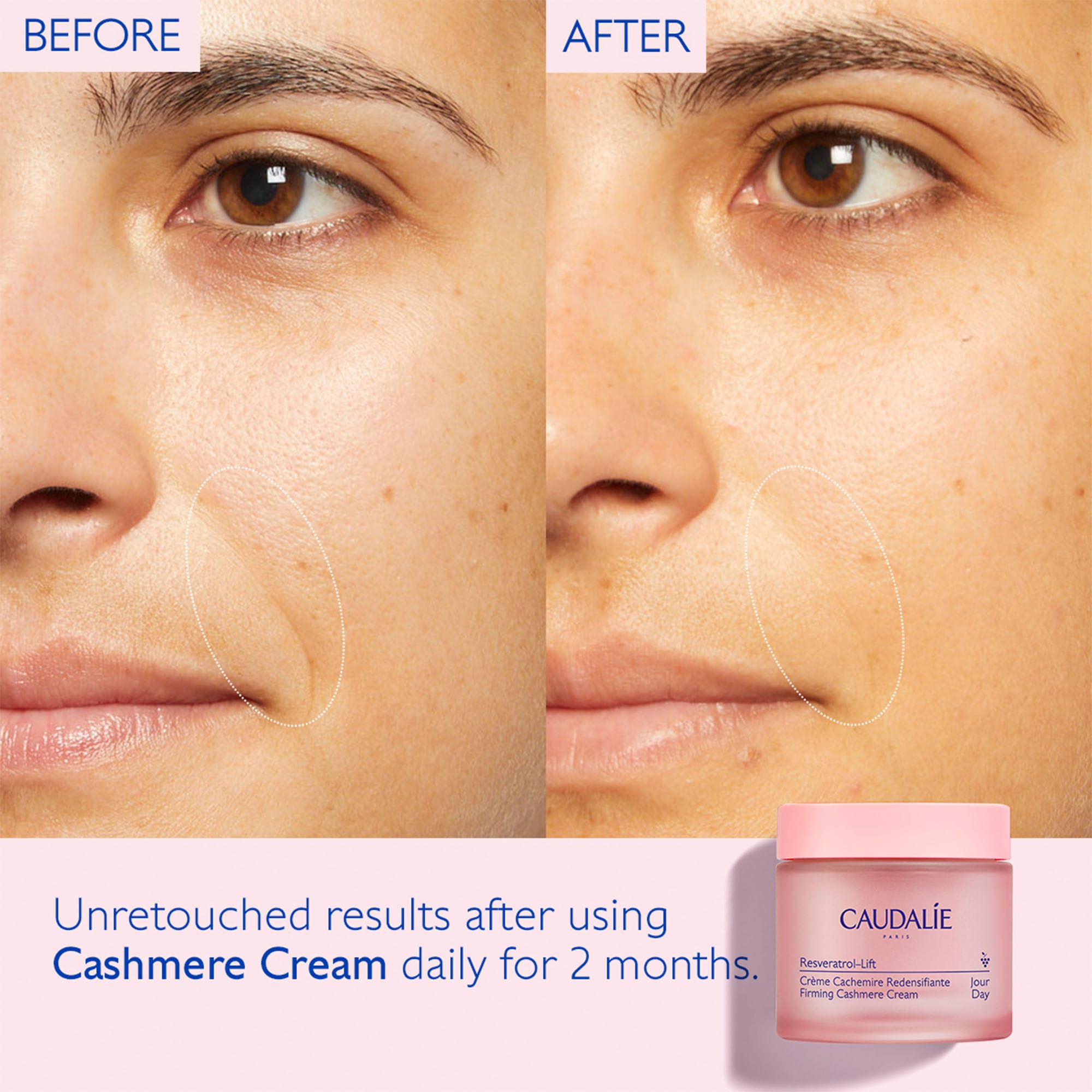 Caudalie Resveratrol-Lift Firming Cashmere Cream – Retinol Alternative, 50 mL (Refillable Jar)