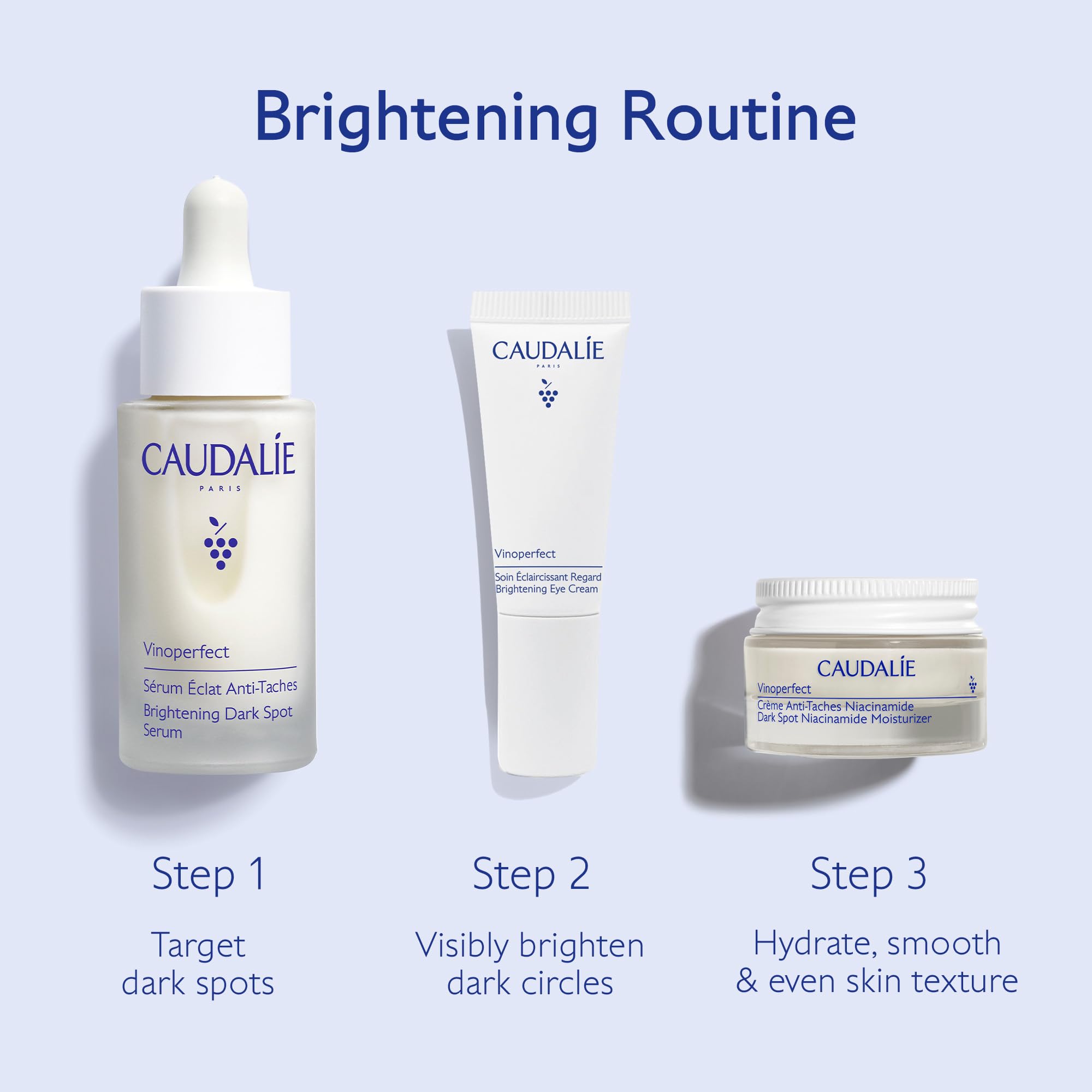 Caudalie Vinoperfect Brightening Dark Spot Serum Gift Set – Full Size + 2 Travel-Size Extras