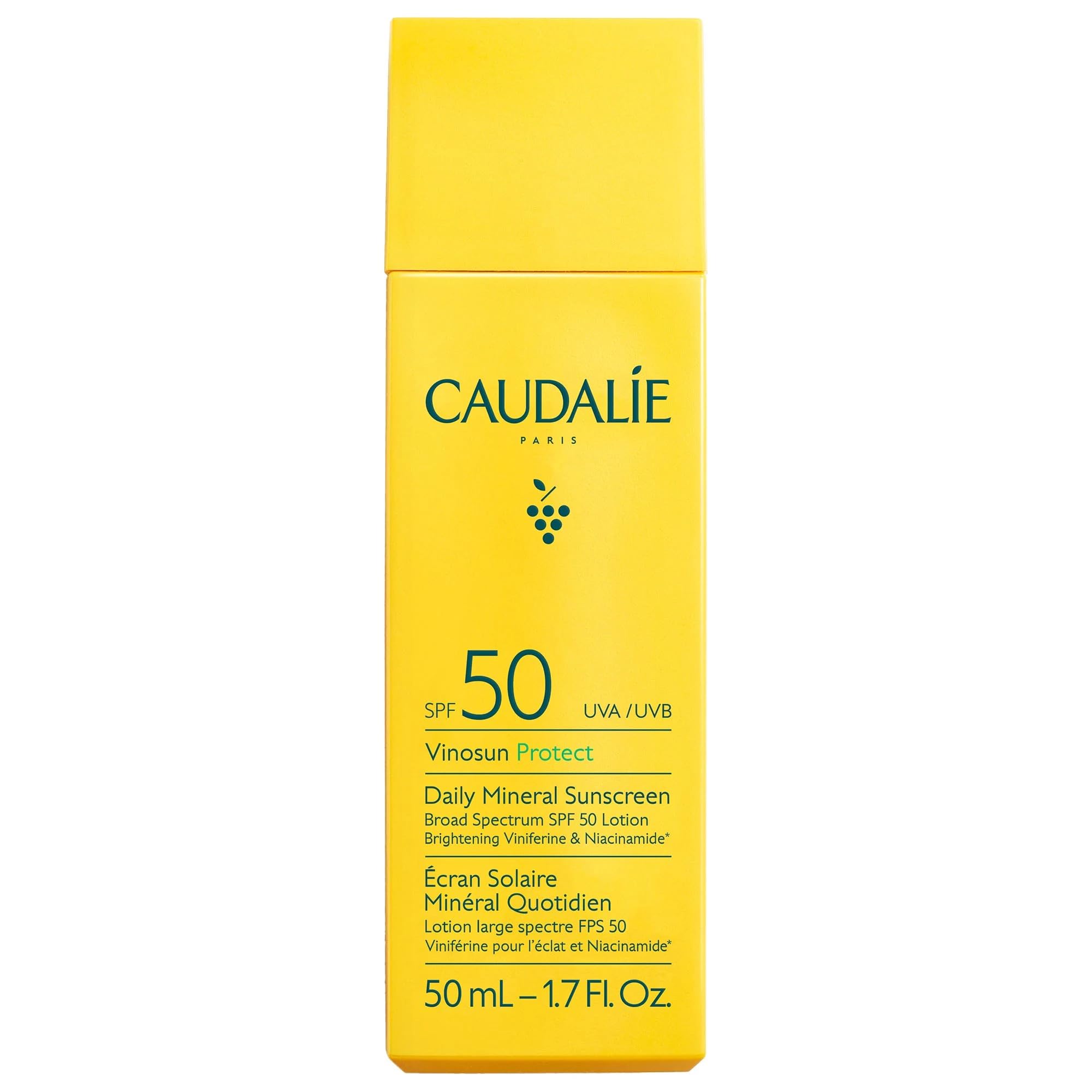 Caudalie Vinosun Protect Daily Mineral Sunscreen SPF50 — 50 mL
