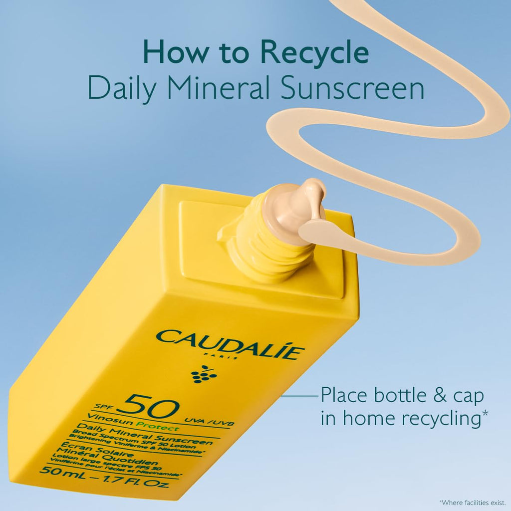 Caudalie Vinosun Protect Daily Mineral Sunscreen SPF50 — 50 mL
