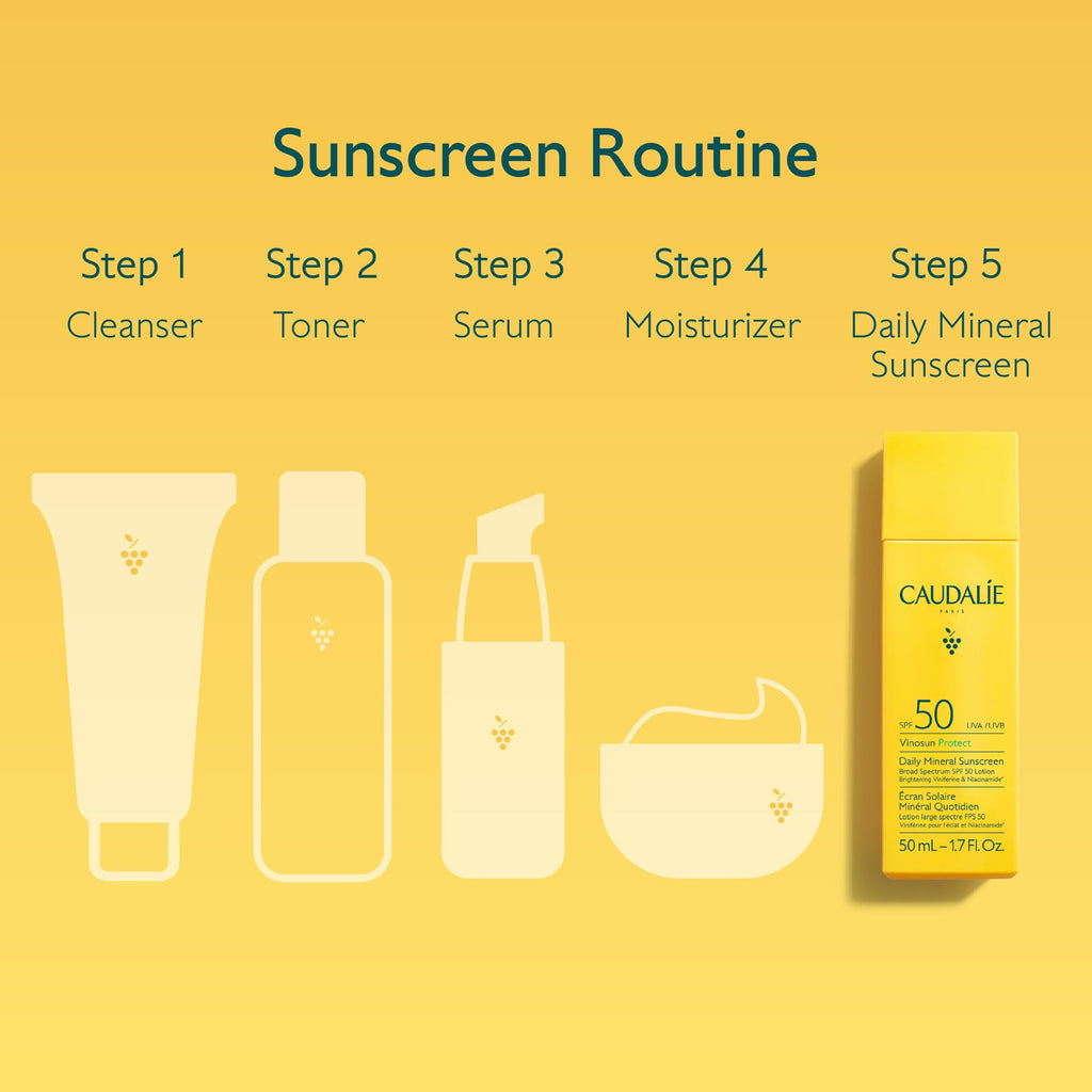 Caudalie Vinosun Protect Daily Mineral Sunscreen SPF50 — 50 mL