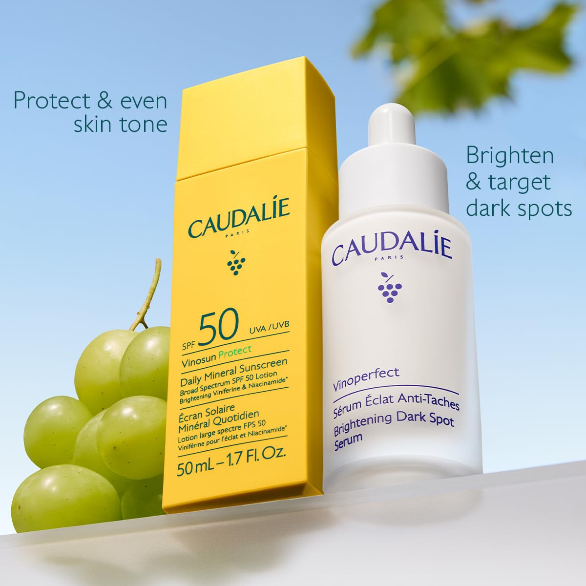 Caudalie Vinosun Protect Daily Mineral Sunscreen SPF50 — 50 mL