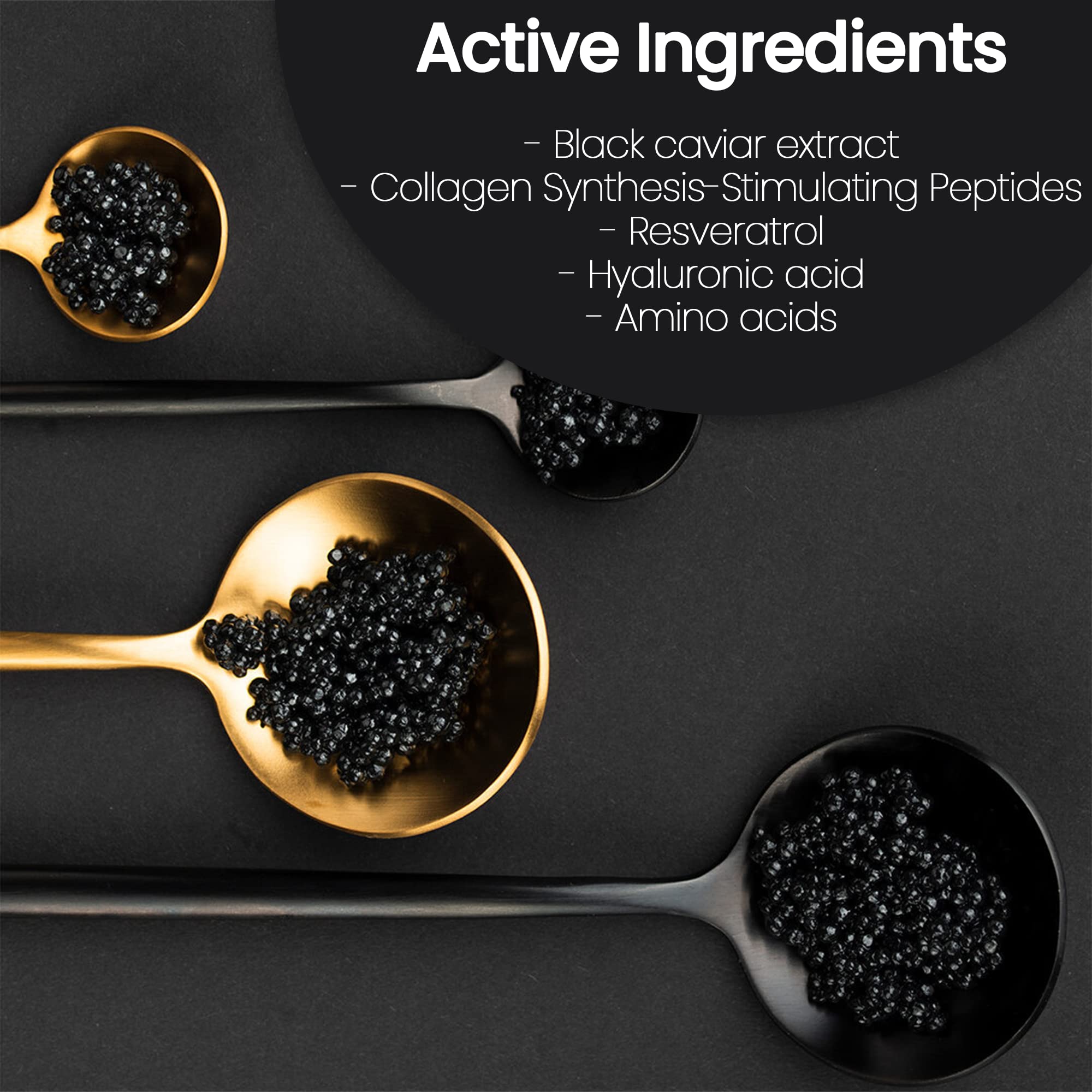 Caviar Face Moisturizer Regenerate Cream – Anti-Aging with Hyaluronic Acid & Resveratrol | 1.6 oz | Caviar of Switzerland