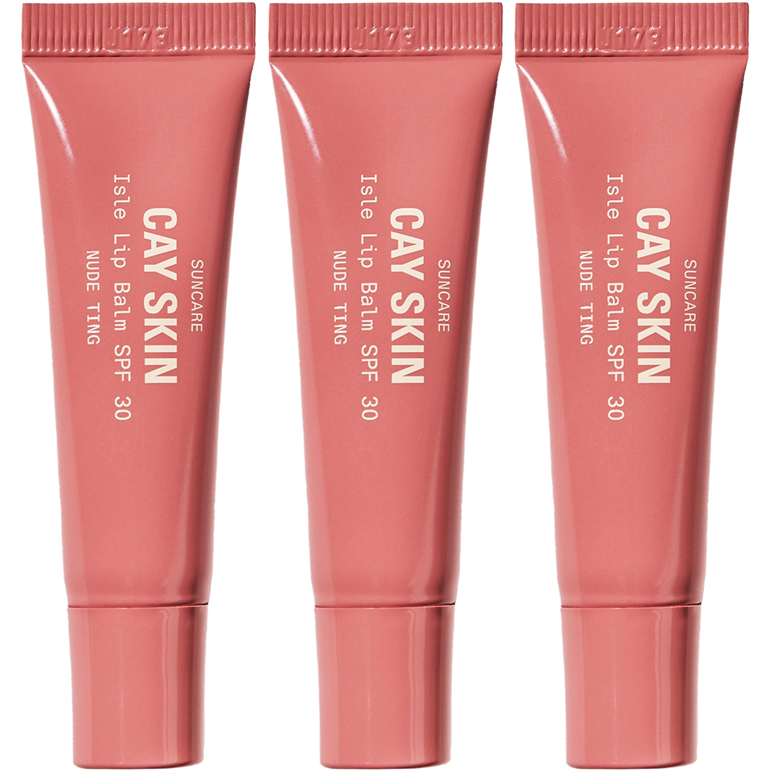 Cay Skin Isle Lip Balm SPF 30 – High Shine Hydrating Lip Gloss in Vanilla Brown Sugar, 3-Pack