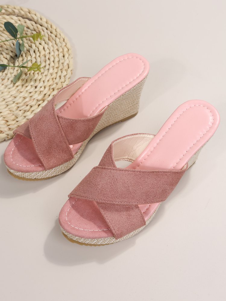 Large Size Women's Shoes Wedge Hemp Rope Platform Sandals