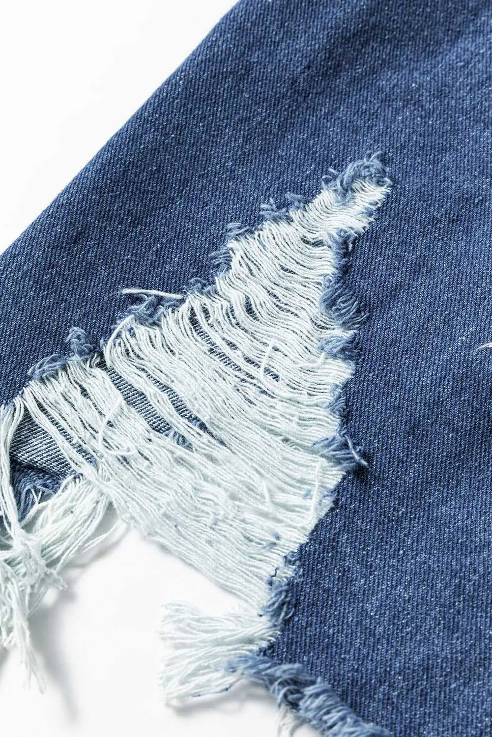 Light Wash Frayed Denim Duster Women UK