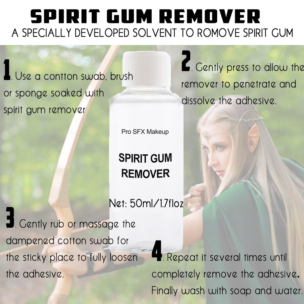 CCbeauty Spirit Gum Adhesive & Remover Kit – 15ml Spirit Gum + 50ml Remover for Bald Caps & Prosthetics
