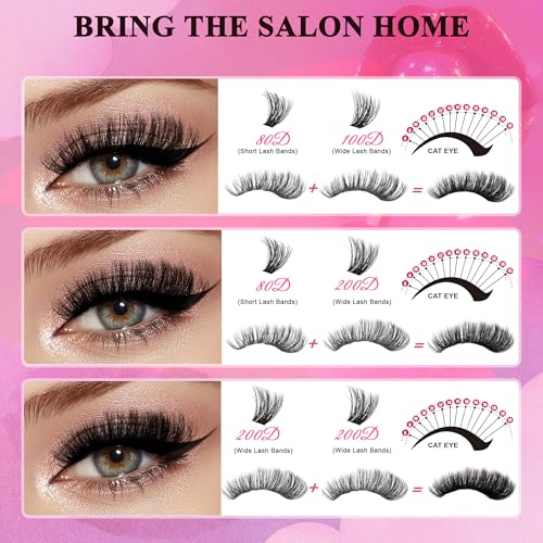 CCODDY Bombshell Plus 570Pcs Fluffy Lash Clusters – 200D Volume, D-Curl, DIY Home Lash Extensions (10–18mm)