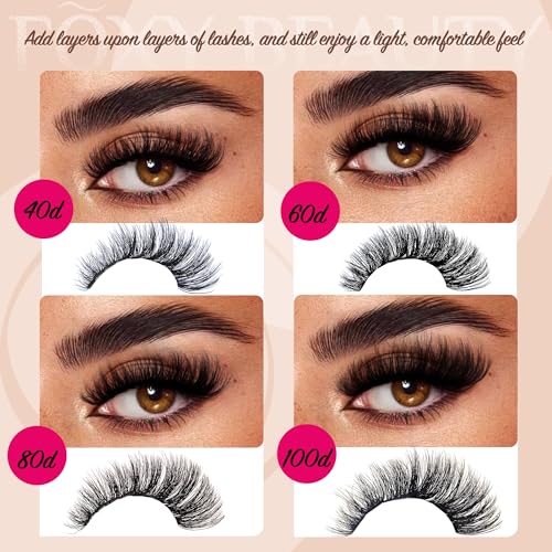 CCODDY Lash Clusters Fluffy Lashes Kit – 40D60D80D100D, D Curl, 10–18mm, Ultra-Thin Band