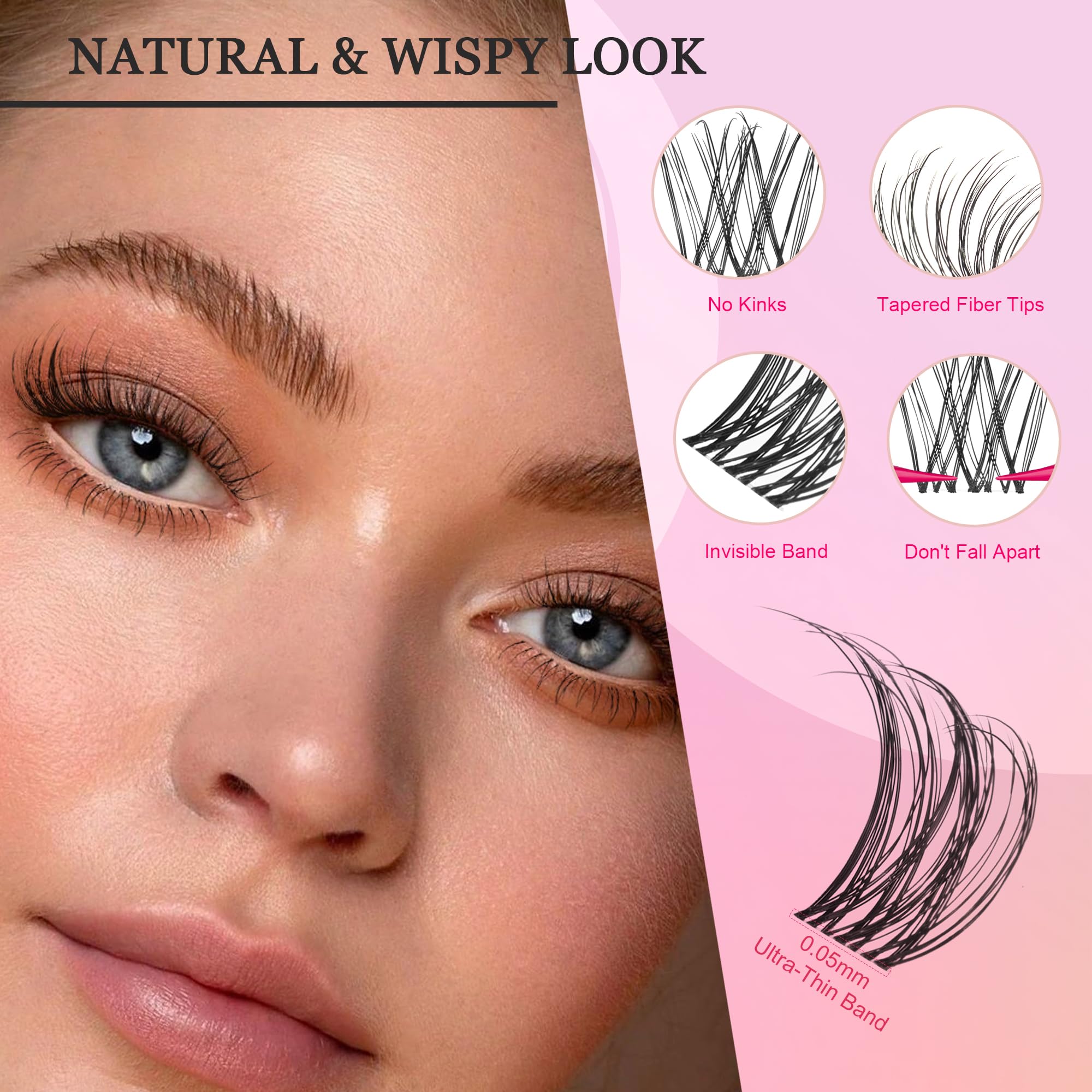 CCODDY Nova Lash Clusters Kit 360 Pcs – Natural Look, 8-16mm DIY Lash Extensions
