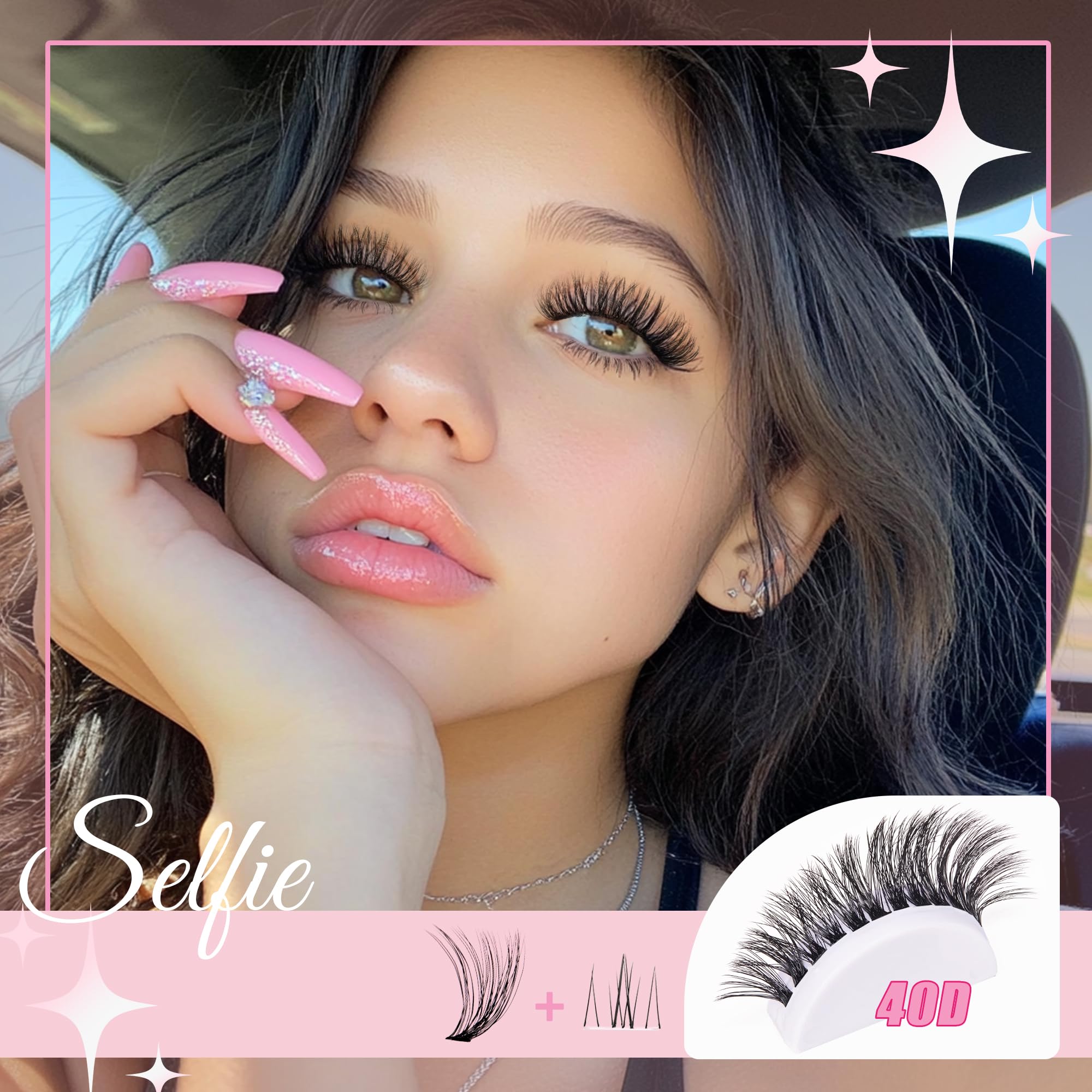 CCODDY Lash Clusters 9-16mm + 5-7mm Bottom Lashes DIY Kit | D Curl 30D-60D
