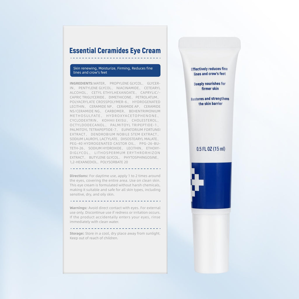 ceedoo Eye Cream for Wrinkles & Fine Lines | Ceramides, Peptides & Caffeine