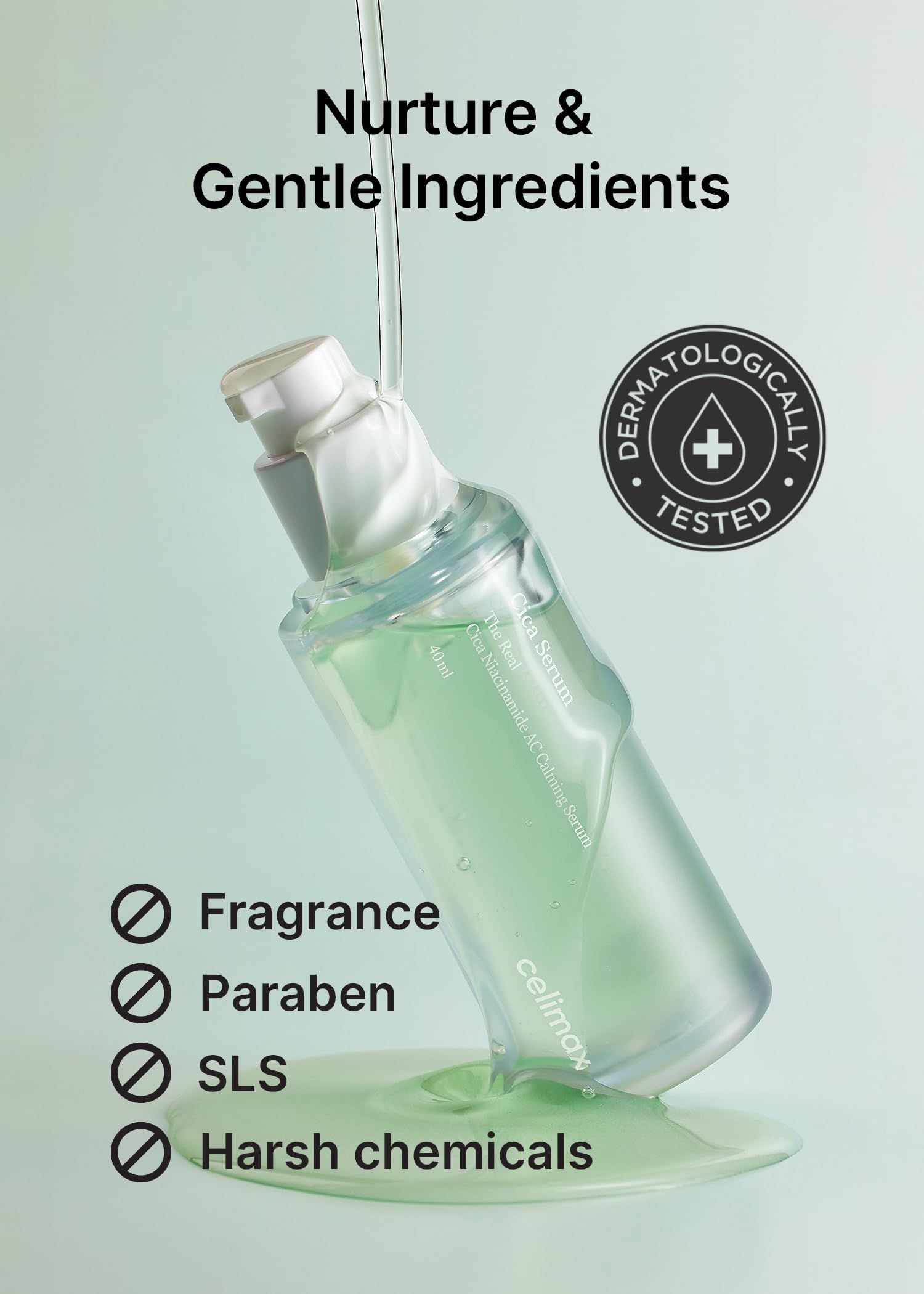 celimax The Real Cica Niacinamide AC Calming Serum 40ml | Hyaluronic Acid for Sensitive Skin