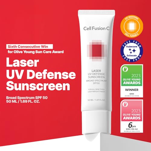 Cell Fusion C Laser UV Defense SPF 50 Sunscreen – PDRN & 6 Ceramides, Soft Matte Finish, 50 ml