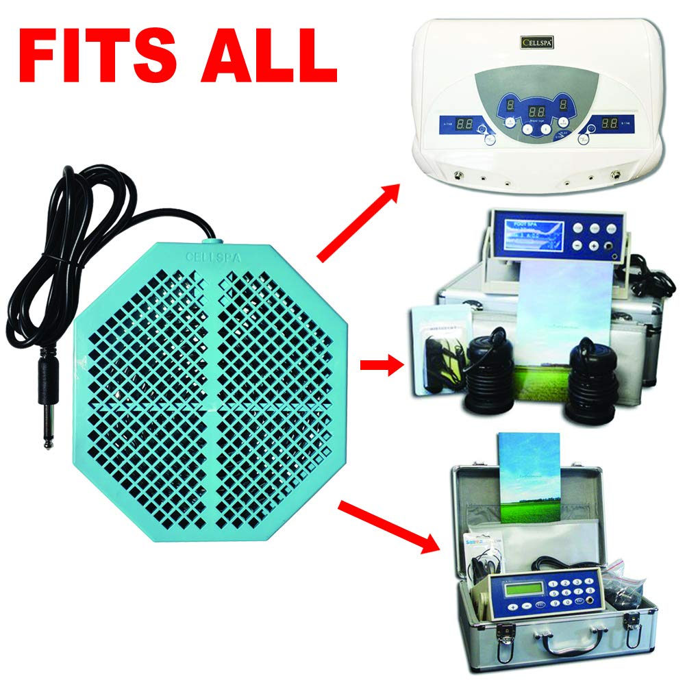 Cell Spa CS-900 2 Pack Dual Coil Detox Foot Bath Arrays | Flat Stainless Steel Ionic Cleanse | 1/4" Plug Compatible