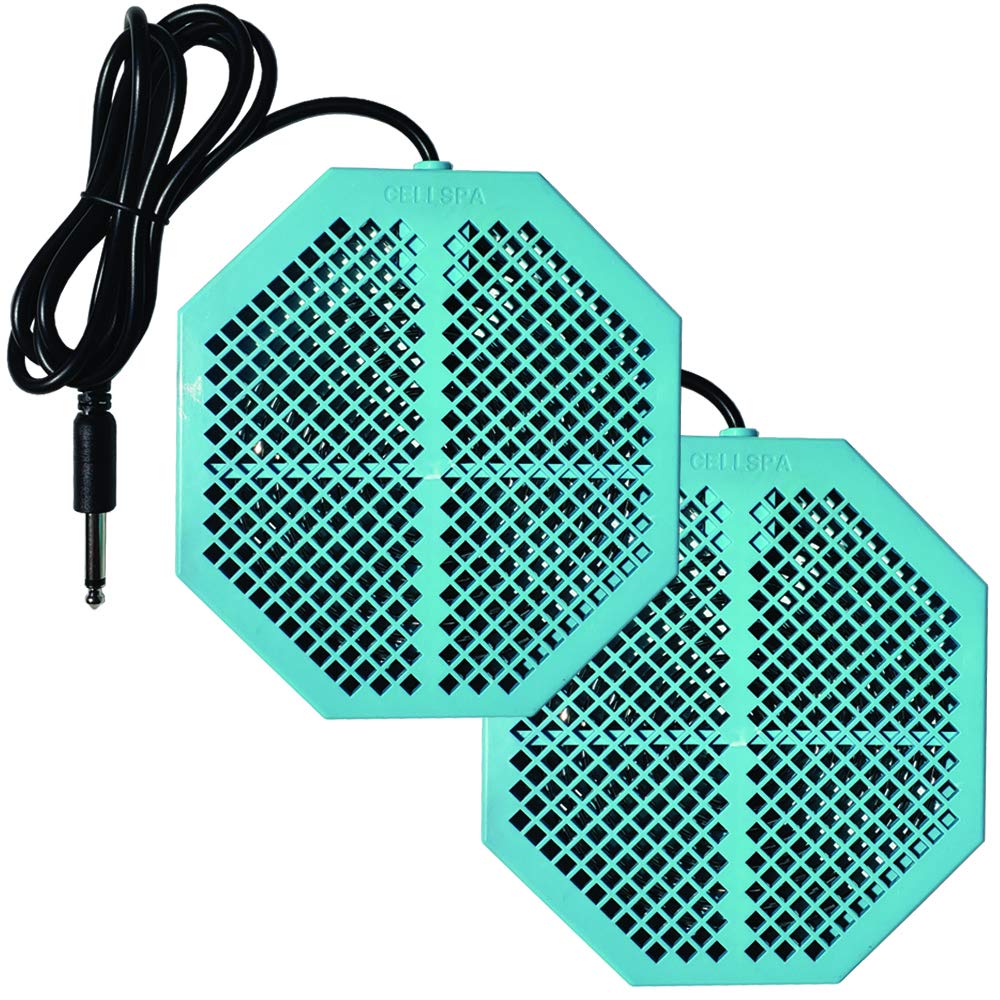 Cell Spa CS-900 2 Pack Dual Coil Detox Foot Bath Arrays | Flat Stainless Steel Ionic Cleanse | 1/4" Plug Compatible