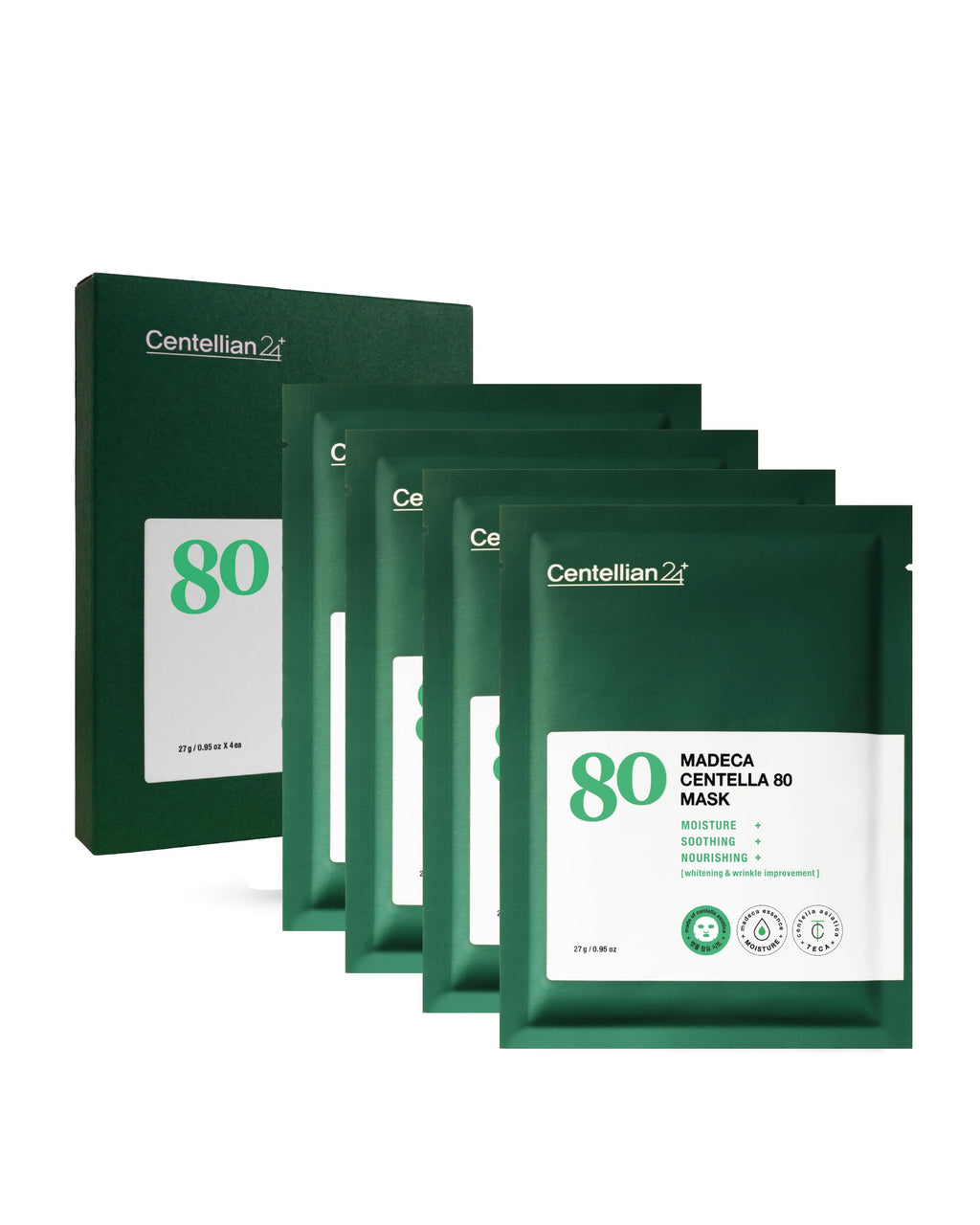 CENTELLIAN 24 Madeca Mask (4pcs) – Ultra Hydrating & Soothing Sheet Mask for Dry, Sensitive Skin | Centellian 24 by Dongkook