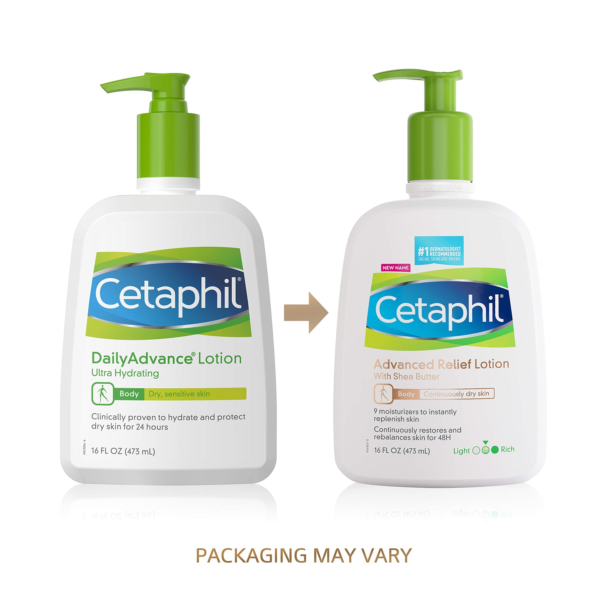 Cetaphil Advanced Relief Lotion with Shea Butter – 2 Pack, 16 oz each | Fragrance Free, 48-Hr Hydration, Restores Skin Barrier