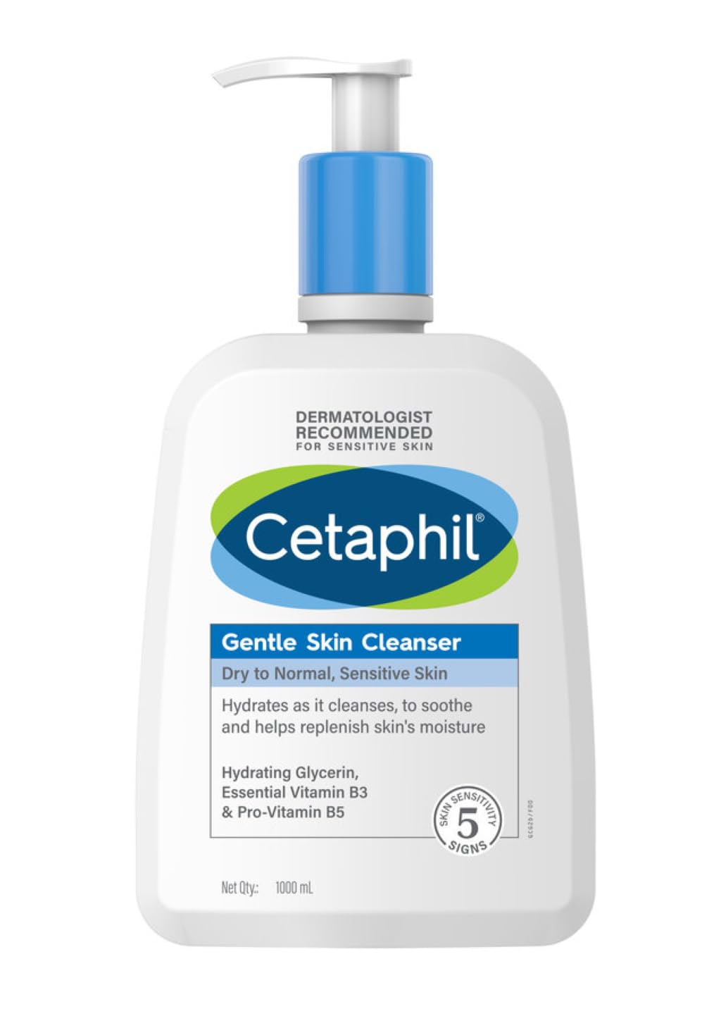 Cetaphil Gentle Skin Cleanser – 1L (32oz) Bottle for Daily Gentle Cleansing