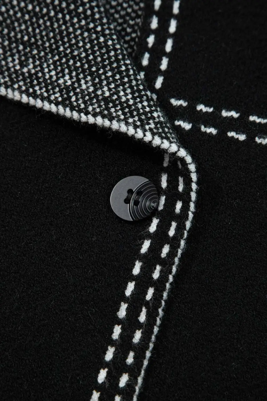 Black Contrast Trim Knit Cardigan Women UK