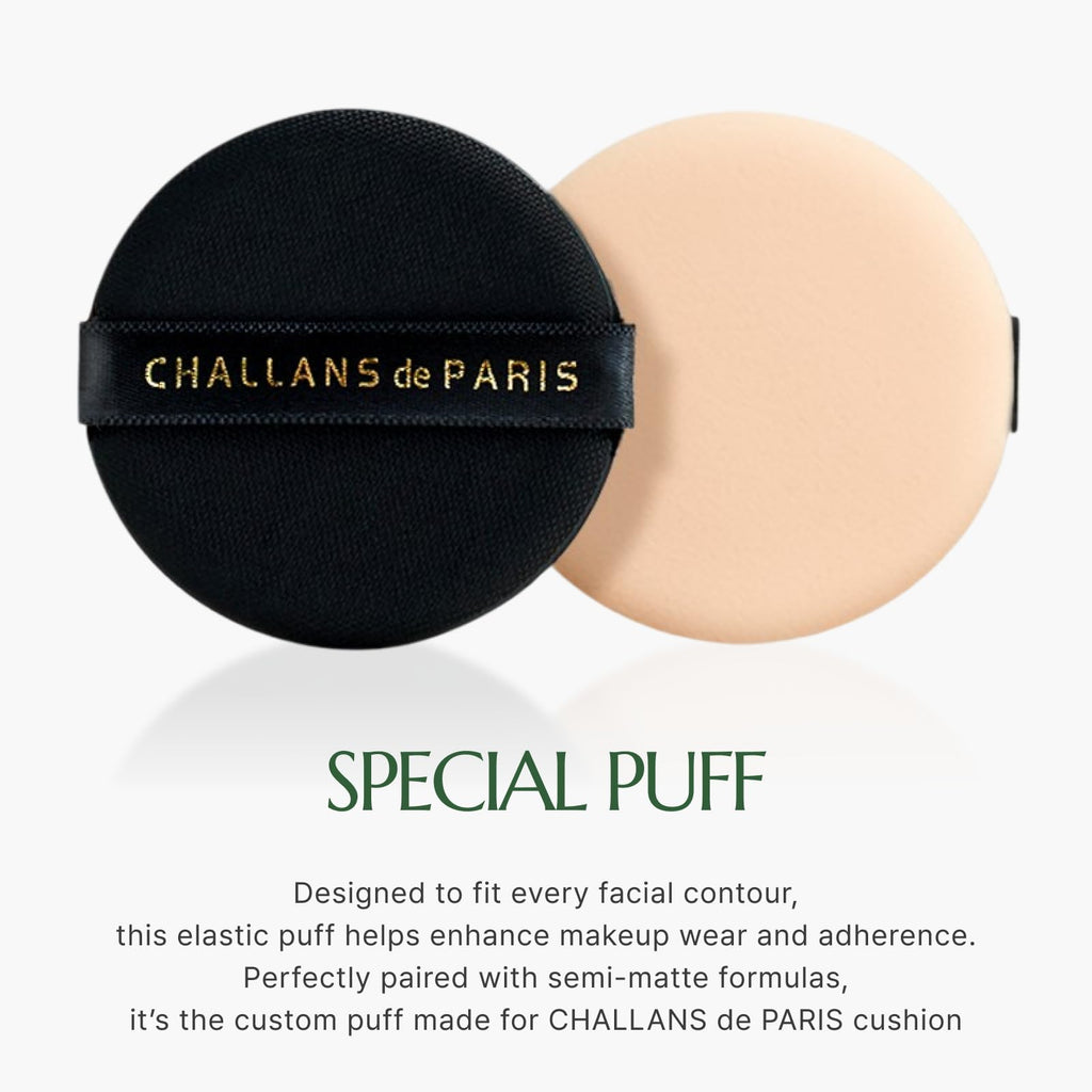 [CHALLANS de PARIS] Cushion de Ævum Cream Foundation – Full Coverage Matte, 21 Bright Ivory, 0.53 oz