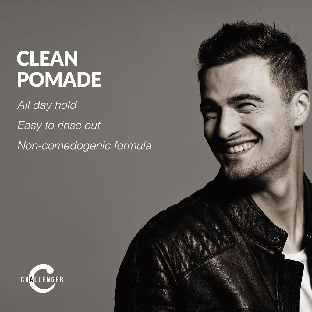 Challenger Fragrance-Free Cream Pomade Combo – Non-Comedogenic, Matte Finish, Medium Hold (3oz & 1.5oz Jars)