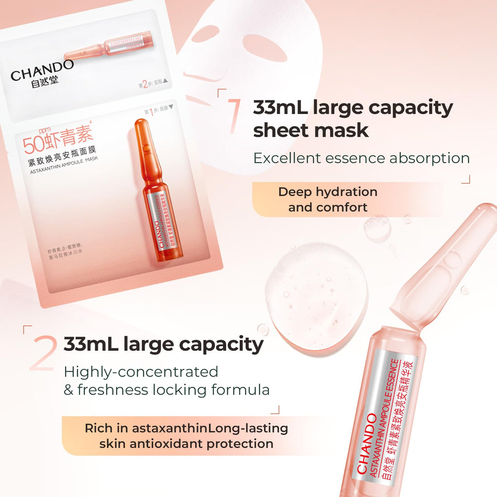 CHANDO HIMALAYA 2-Step Astaxanthin Firming Ampoule Mask – Radiance & Firmness (1.5ml + 5x33ml)