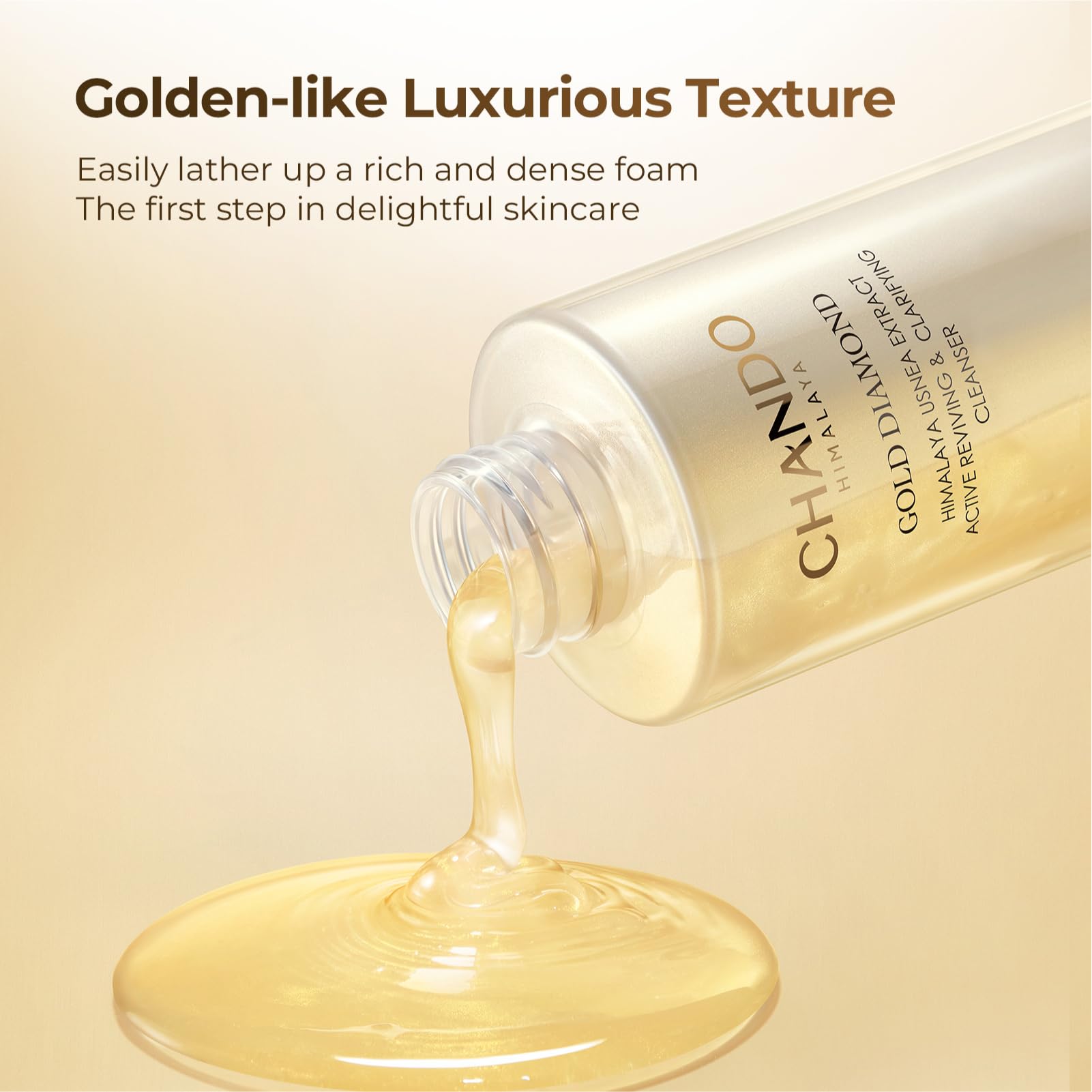 CHANDO HIMALAYA Gold Diamond Facial Cleanser – Reviving Daily Cleanser with Amino Acids for Hydration