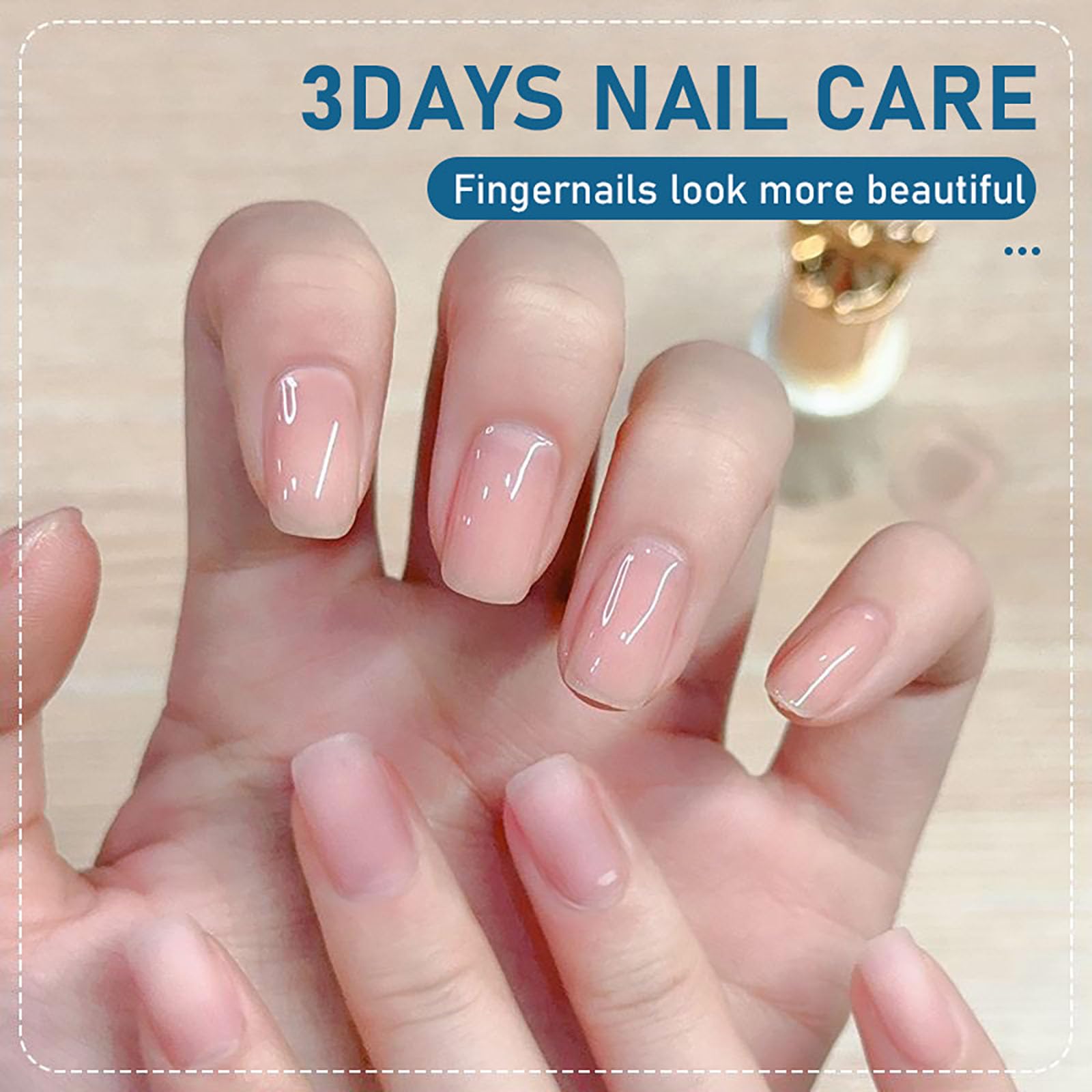 CHAOGKM 3 Days Nail Care: Keratin Amino Acid & Aloe for Strengthening & Hydration (0.54oz)