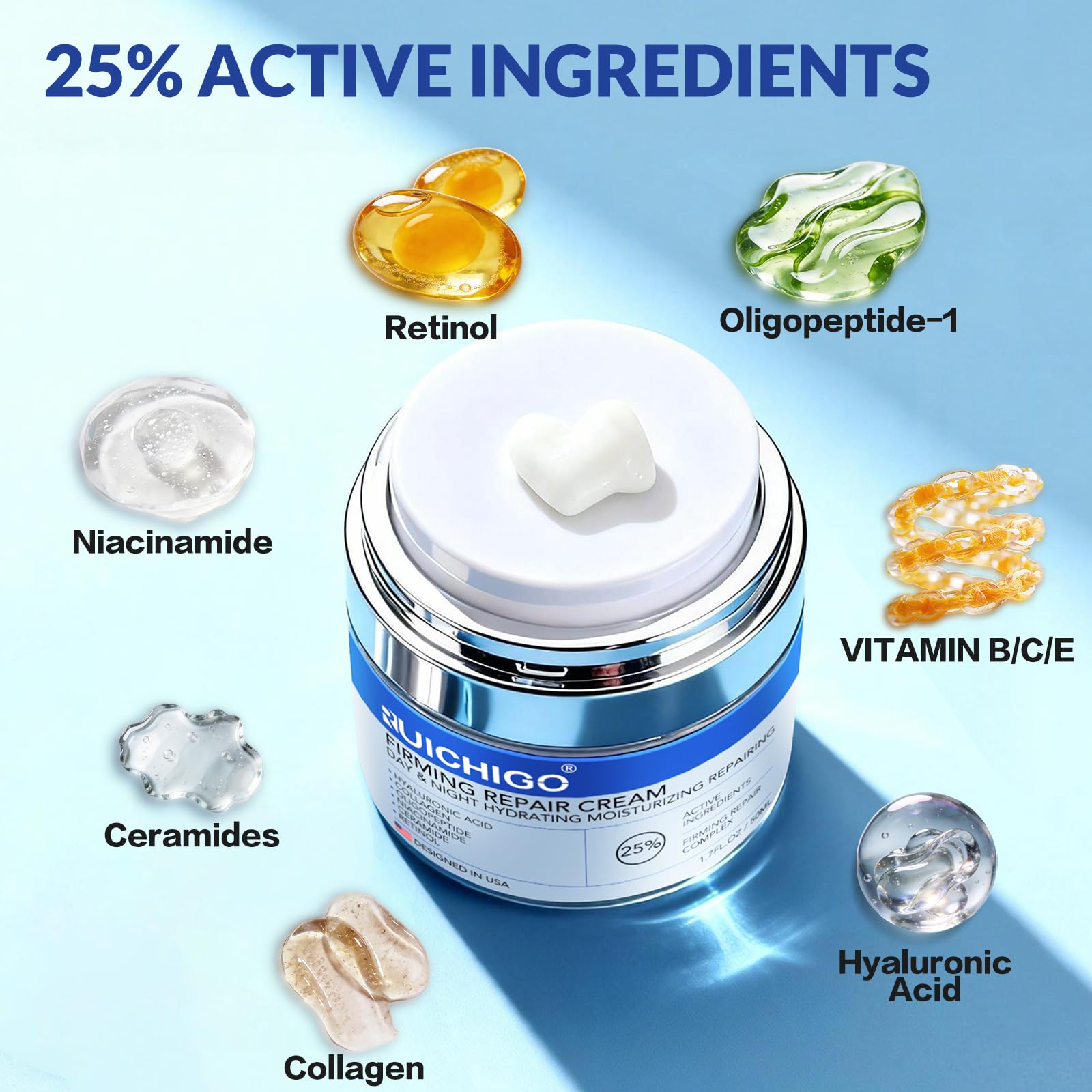 CHAOGOHUI Face & Neck Firming Cream – Ceramide Moisturizer with Retinol