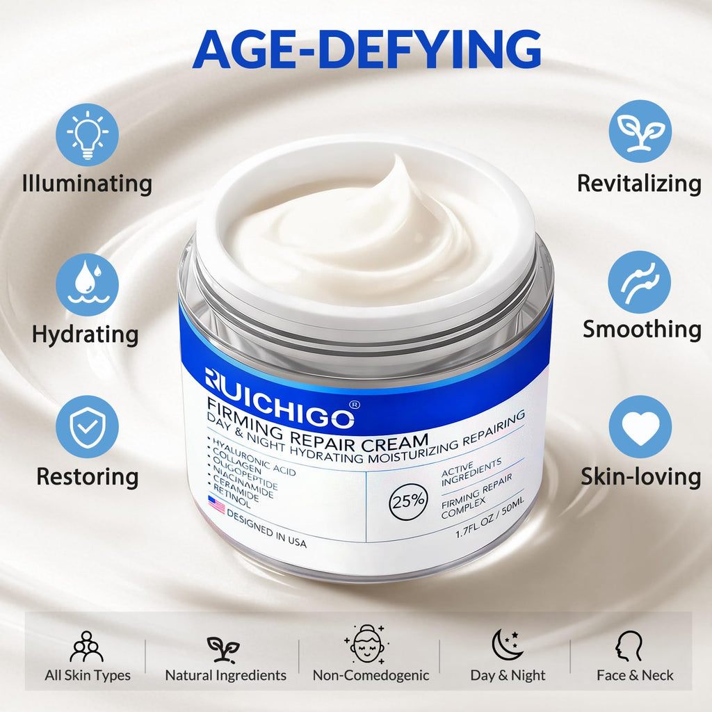 CHAOGOHUI Face & Neck Firming Cream – Ceramide Moisturizer with Retinol