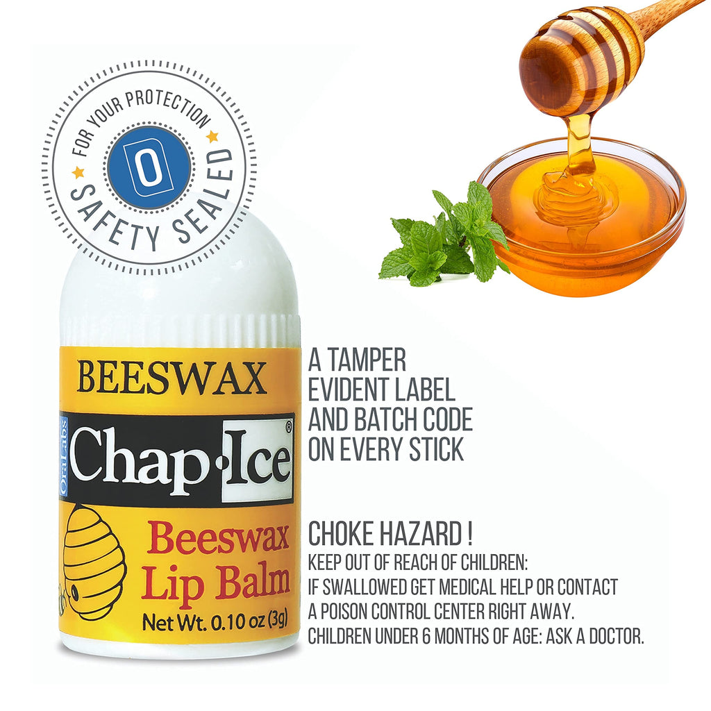 Chap-Ice® 12-Count Peppermint Mini Lip Balm with Vitamin E – Made in USA