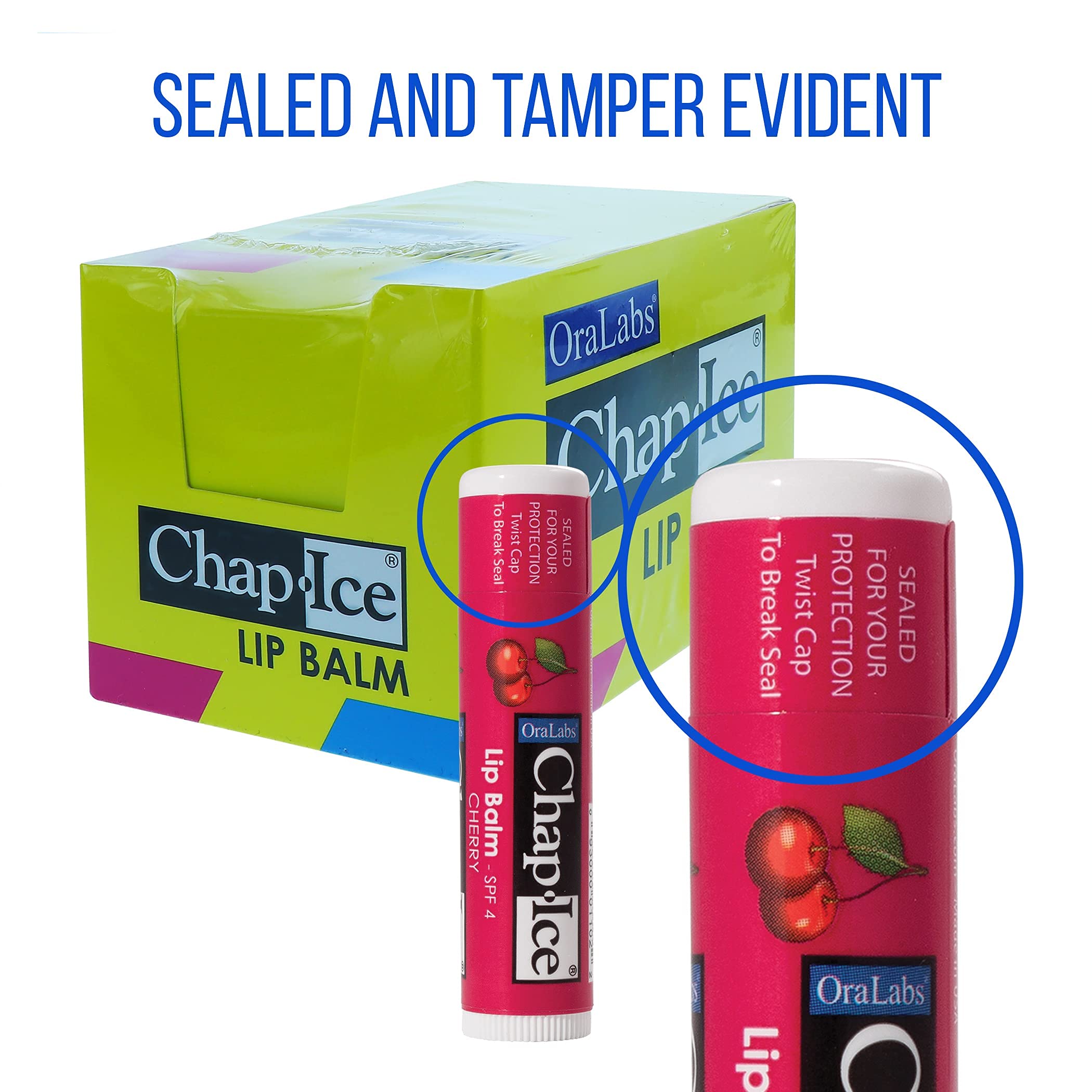 CHAP-ICE Chap-Ice Lip Balm – SPF-15, 3 Flavors, 24 Sticks
