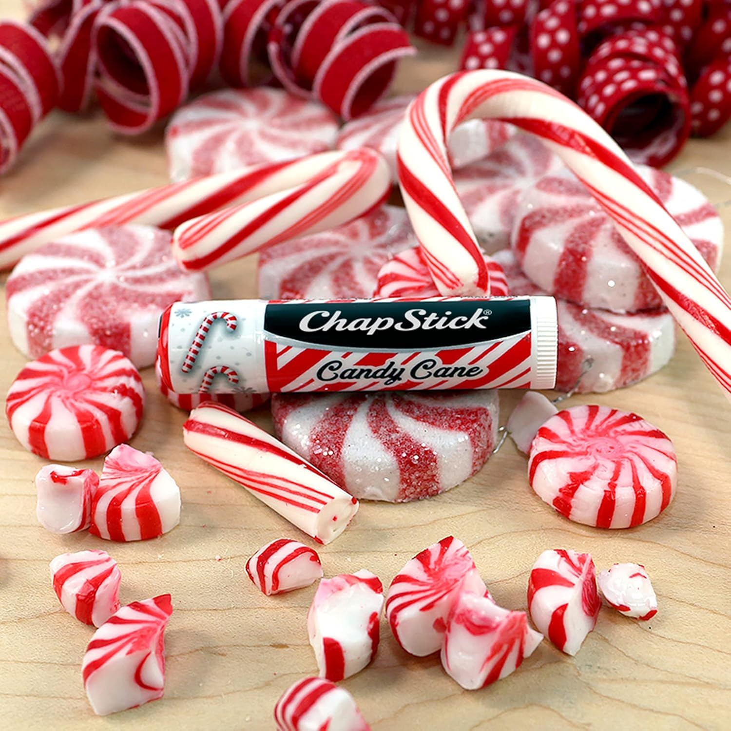 ChapStick Candy Cane Lip Balm – 6-Count Minty Moisturizer | Fresh Holiday Lip Care