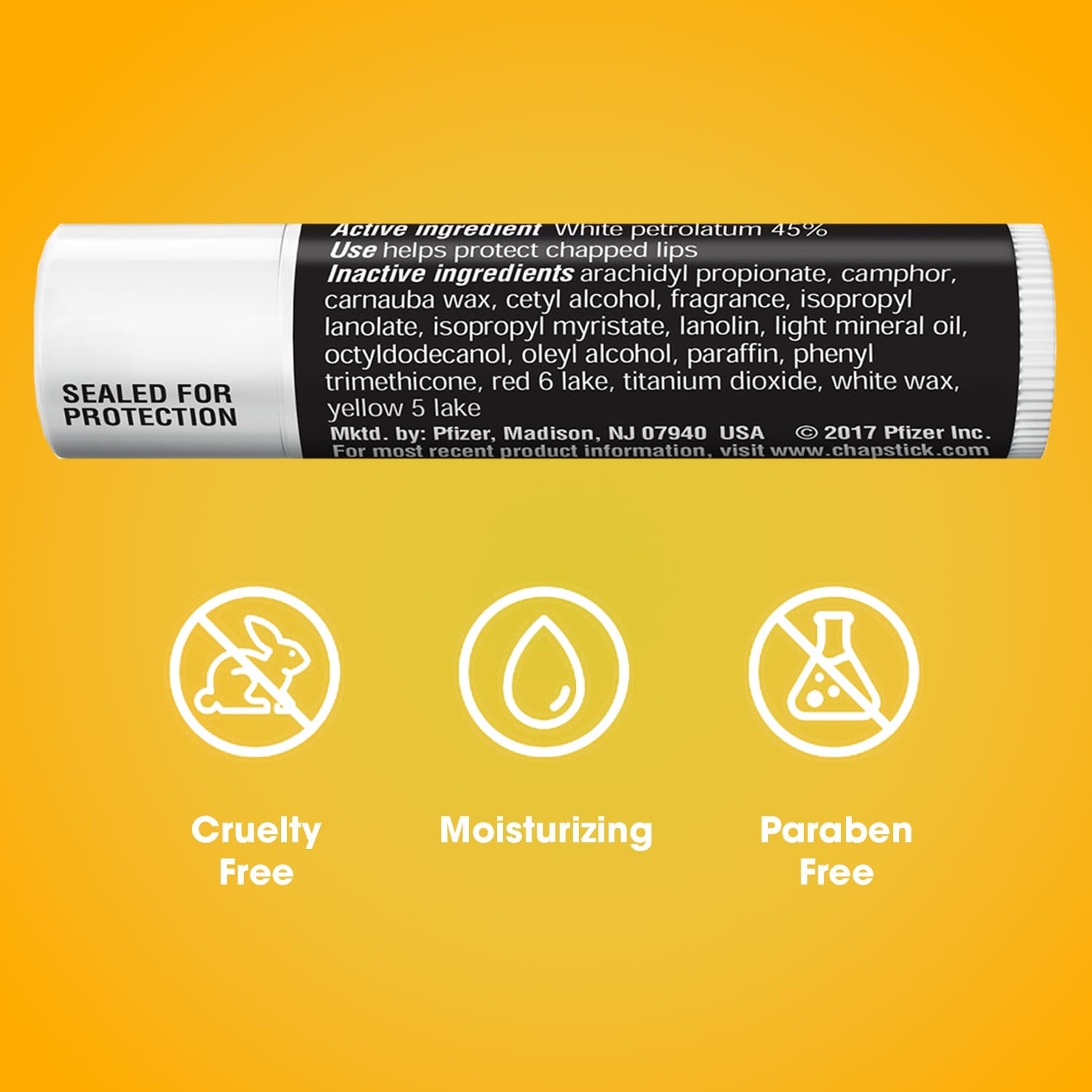 ChapStick Classic Original Lip Balm 12-Pack – Moisturizing Lip Care Bulk
