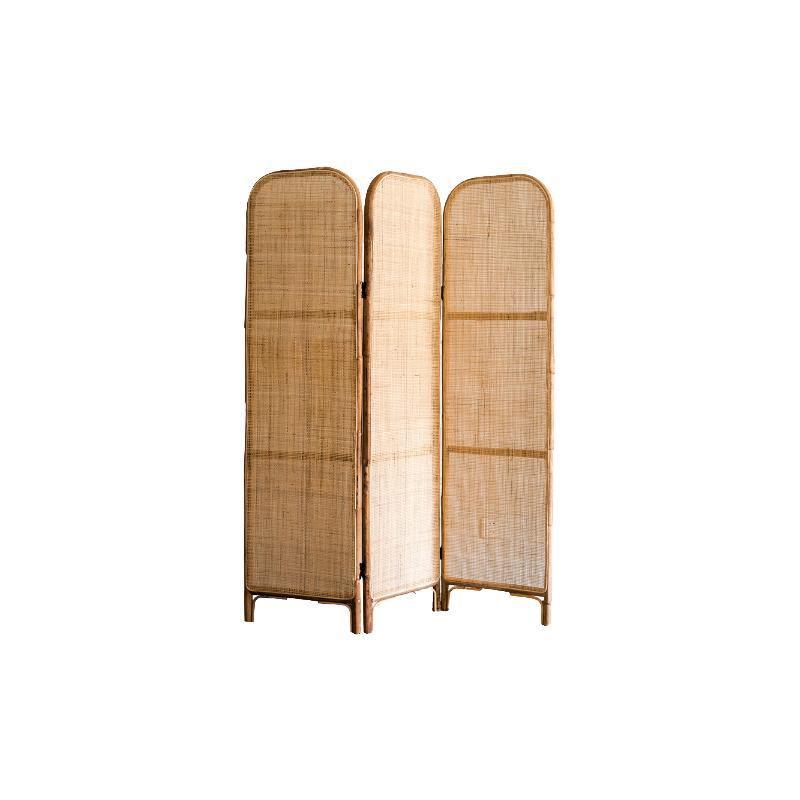 Charlesworth Rattan Room Divider/ Folding Screen, Oak