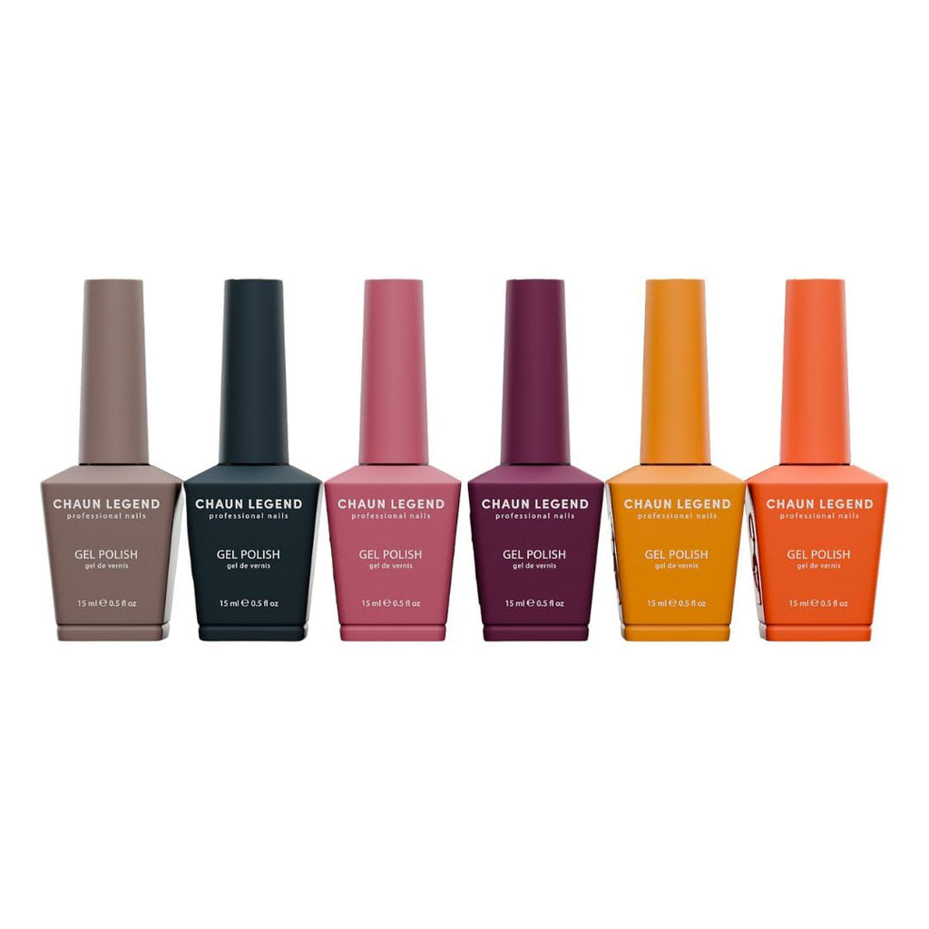 Chaun Legend UV LED Gel Nail Polish Collection – 6-Piece Fall Must-Haves, Long-Lasting, Quick Dry, High Shine