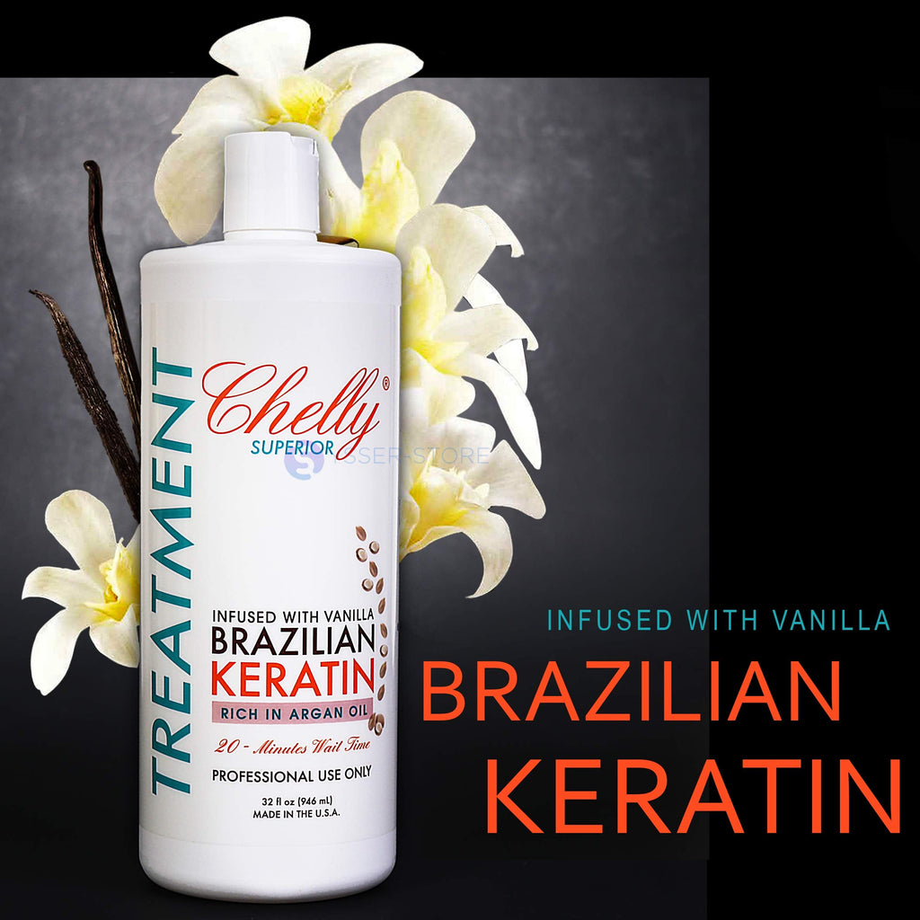 CHELLY Superior Brazilian Keratin (Vanilla) 32oz + Clarifying Shampoo 16oz Combo