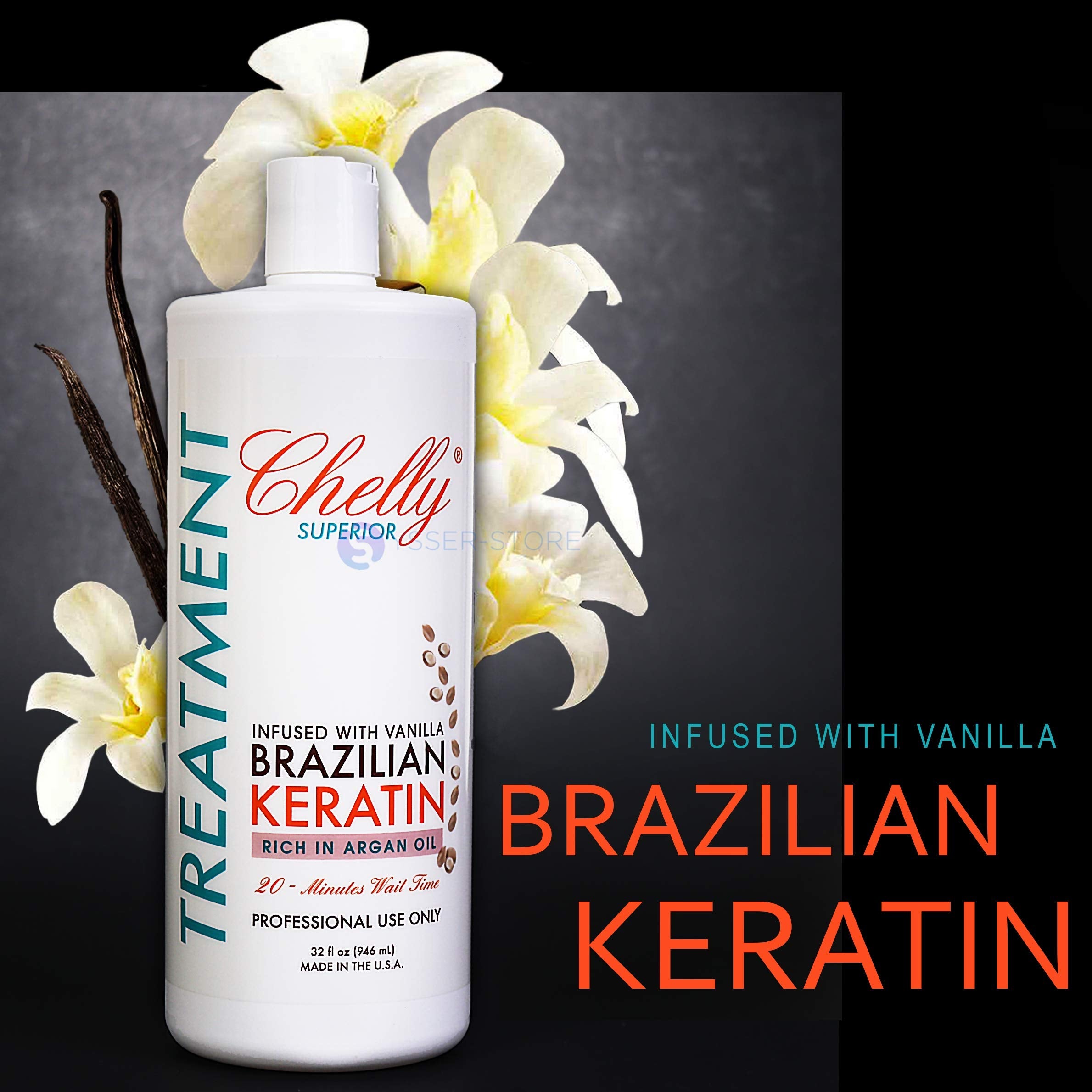 CHELLY Superior Brazilian Keratin (Vanilla) 32oz + Clarifying Shampoo 16oz Combo