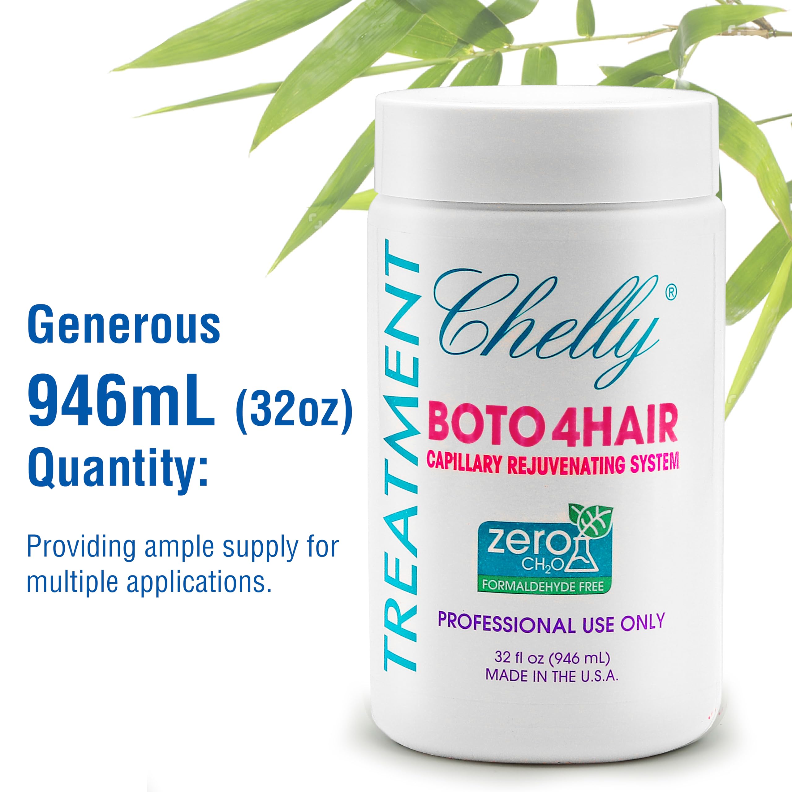 CHELLY Hair Treatment Capillary Rejuvenating System – Formaldehyde-Free Extreme Moisture, 32 oz