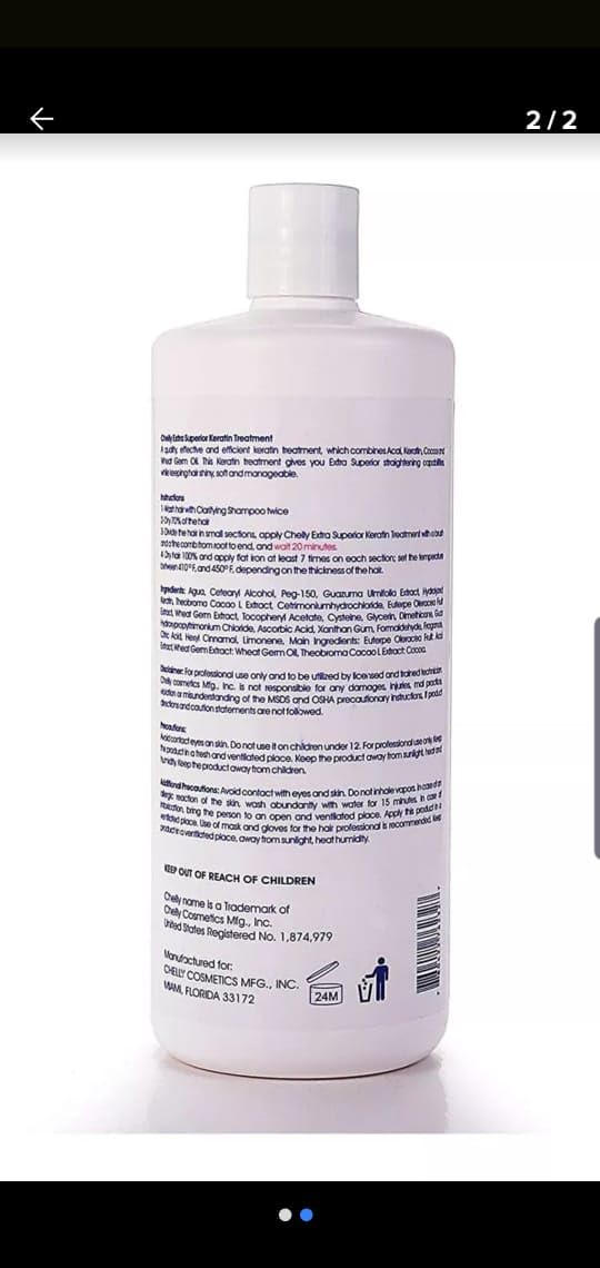 Chelly Superior Brazilian Keratin (Extra Superior) – Professional Salon Treatment USA