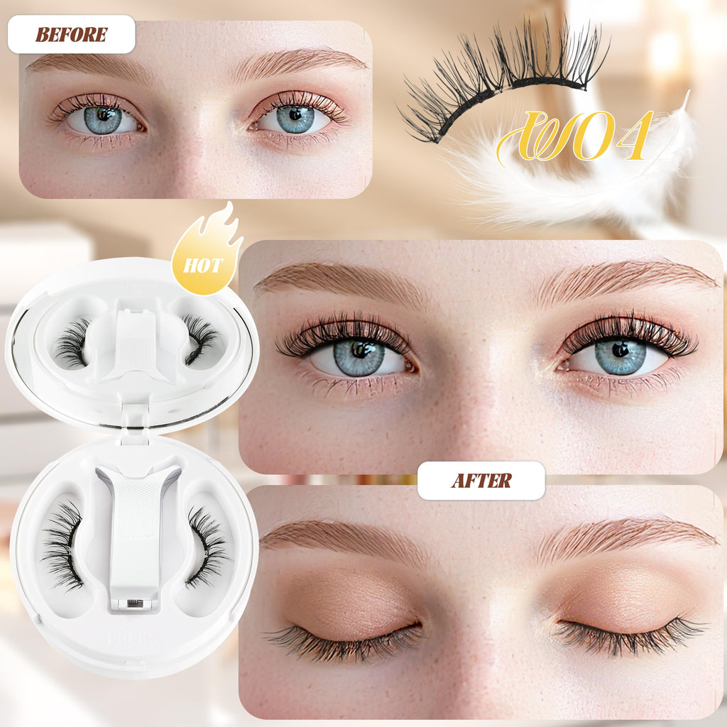 Chensplend Magnetic Eyelashes with Applicator - Upgrade Soft Reusable Lashes (W04)