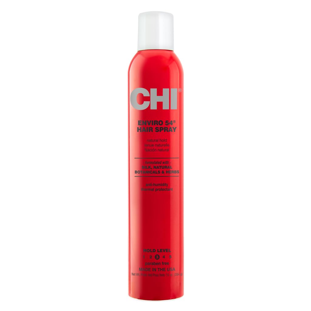 CHI Enviro 54 Hairspray – Natural Hold, Lightweight Finish, 10 oz (Sulfate & Paraben-Free)