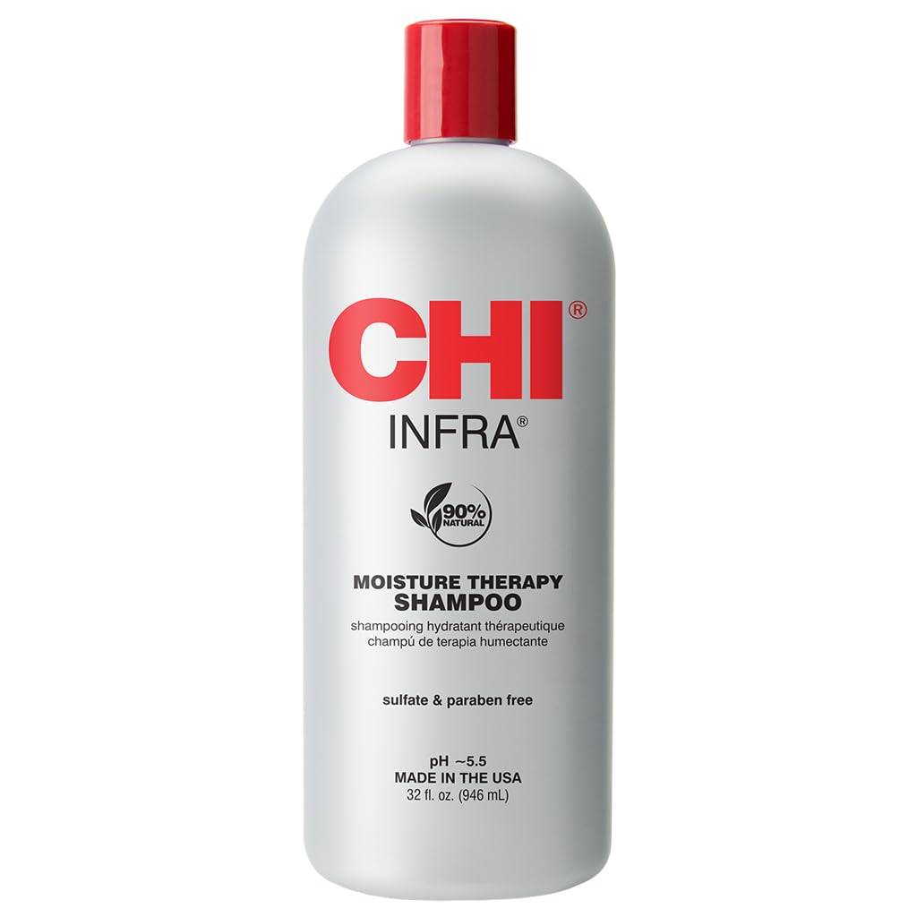 CHI Infra Shampoo — Hydrating, Heat-Damage Protection for All Hair Types | 32 oz | Sulfate & Paraben Free, Cruelty-Free