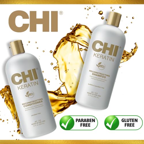 CHI Moisturize It Duo: Keratin Shampoo & Conditioner Set — Hydrating, Sulfate & Paraben-Free