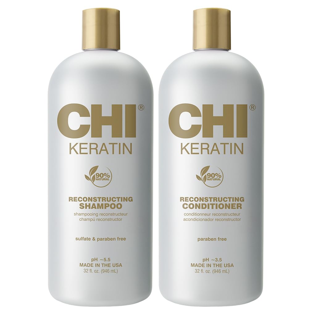 CHI Moisturize It Duo: Keratin Shampoo & Conditioner Set — Hydrating, Sulfate & Paraben-Free