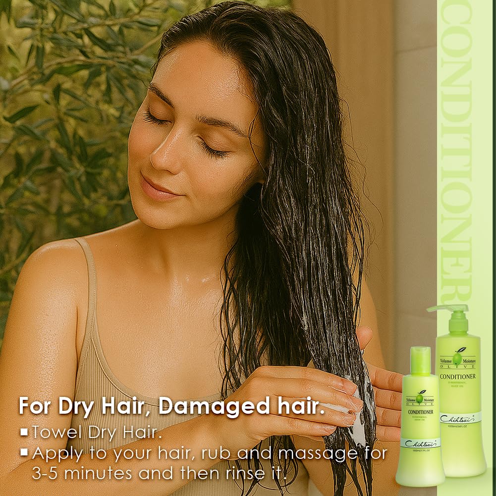Chihtsai Olive Conditioner – 280ml / 9.5oz | Hydrating Hair Care for Dry & Damaged Hair